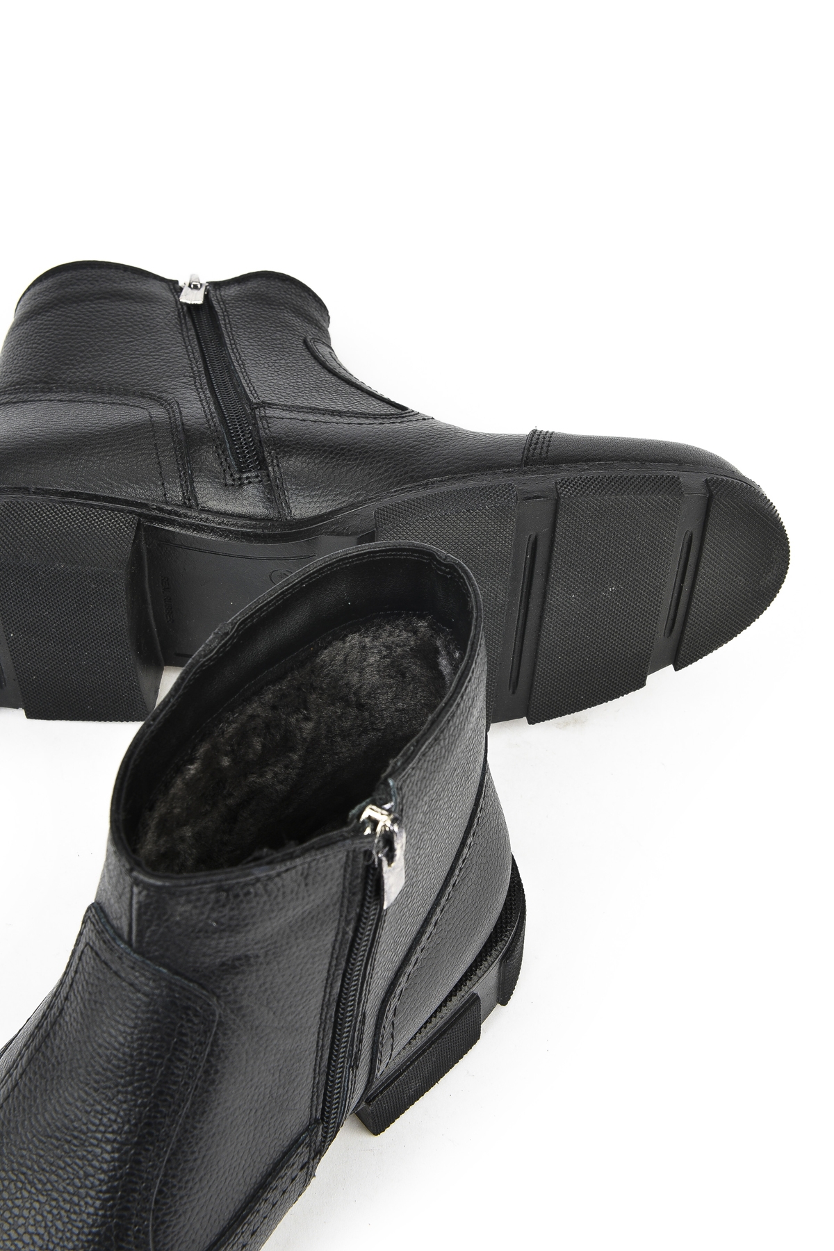 Erkek Hakiki Deri Kürklü Bot 153999Z0441 Siyah - Görsel 5