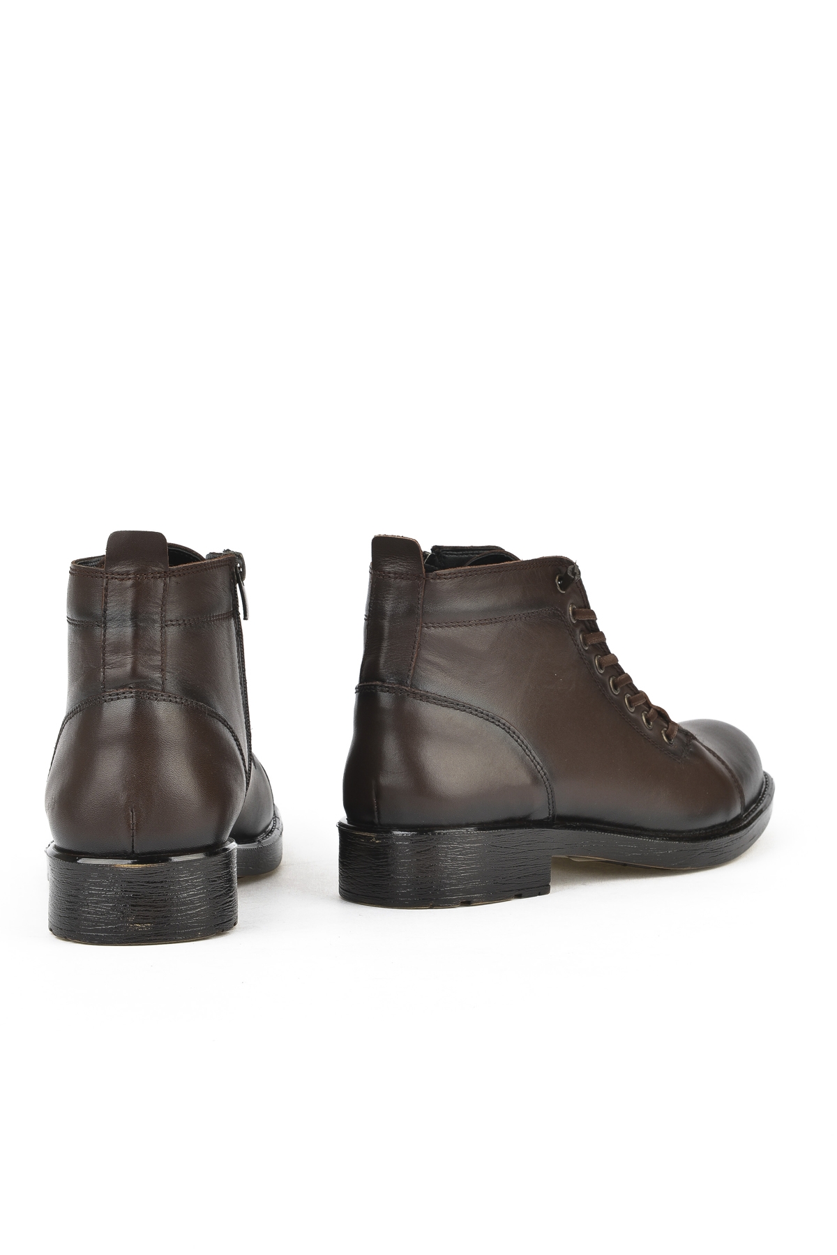 Erkek Hakiki Deri Kürklü Bot 153999Z0013 Kahve - Görsel 4