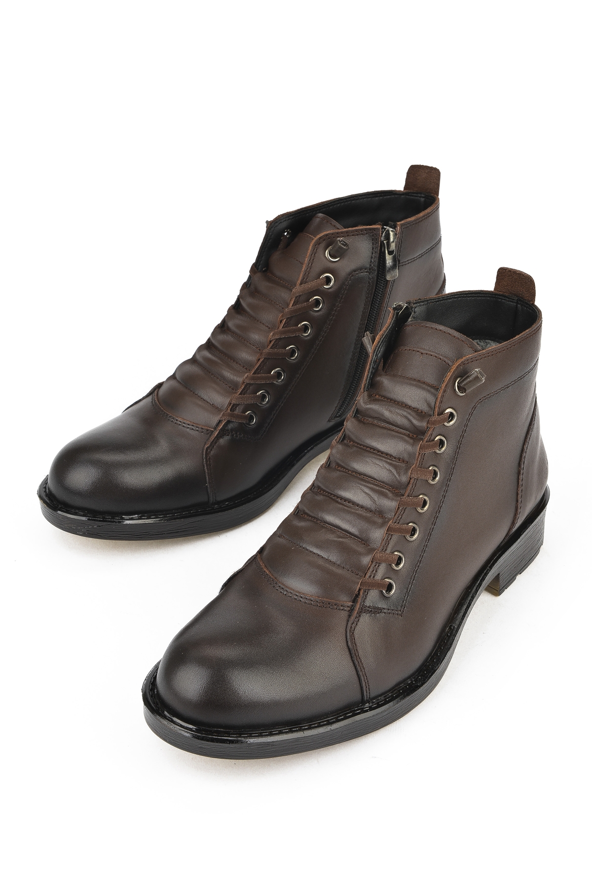 Erkek Hakiki Deri Kürklü Bot 153999Z0013 Kahve - Görsel 6