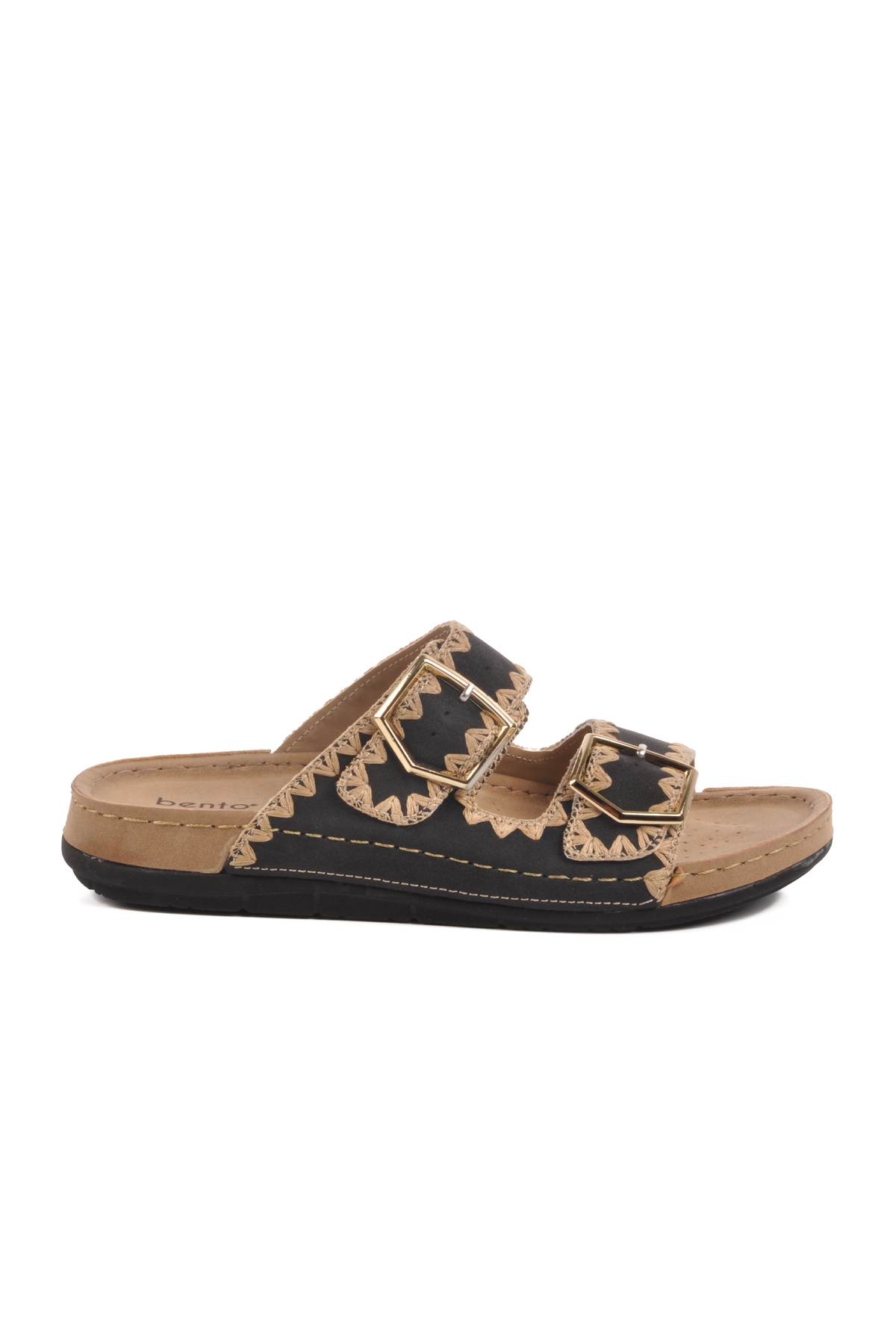 Siyah Anatomik Çift Bantlı Kadın Terlik 41.001 Z - Görsel 2