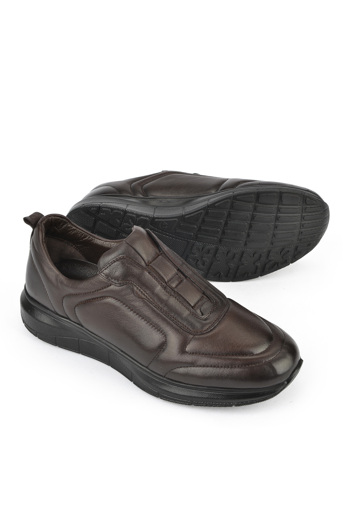Erkek Hakiki Deri Konfor Ayakkabı 151123Z3658 Kahve - Görsel 5