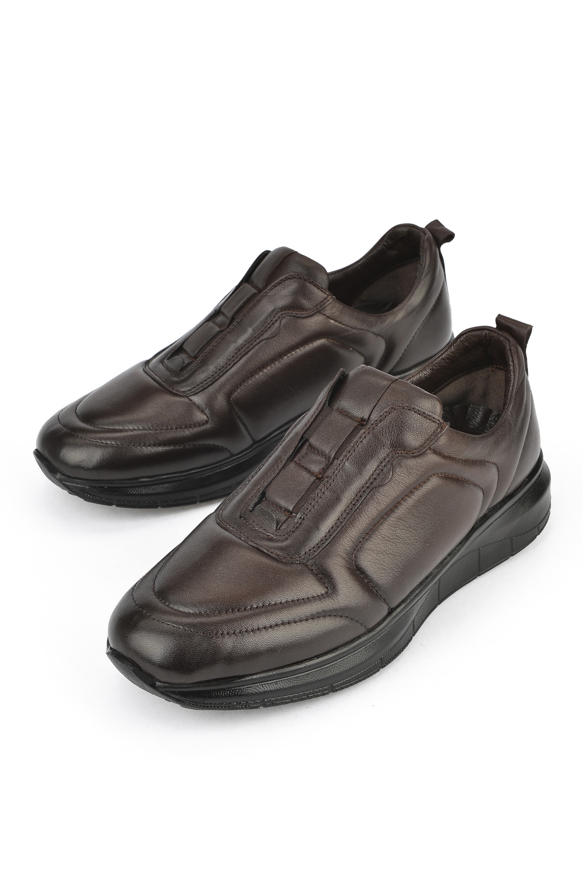 Erkek Hakiki Deri Konfor Ayakkabı 151123Z3658 Kahve - Görsel 6