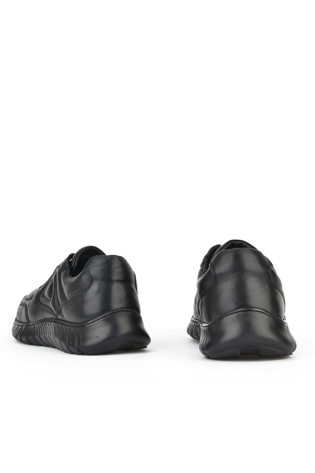 Erkek Hakiki Deri Konfor Ayakkabı 151123Z2500 Siyah - Görsel 4