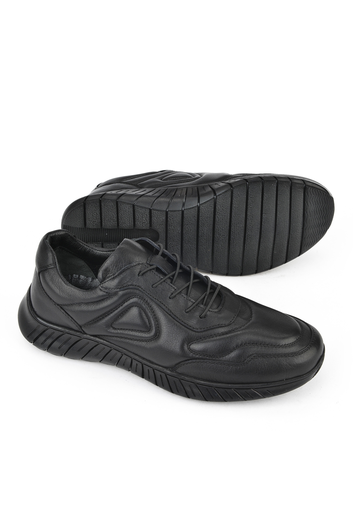 Erkek Hakiki Deri Konfor Ayakkabı 151123Z2500 Siyah - Görsel 5