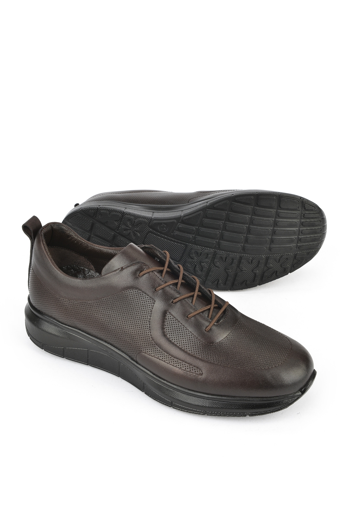 Erkek Hakiki Deri Konfor Ayakkabı 151123Z3659 Kahve - Görsel 5
