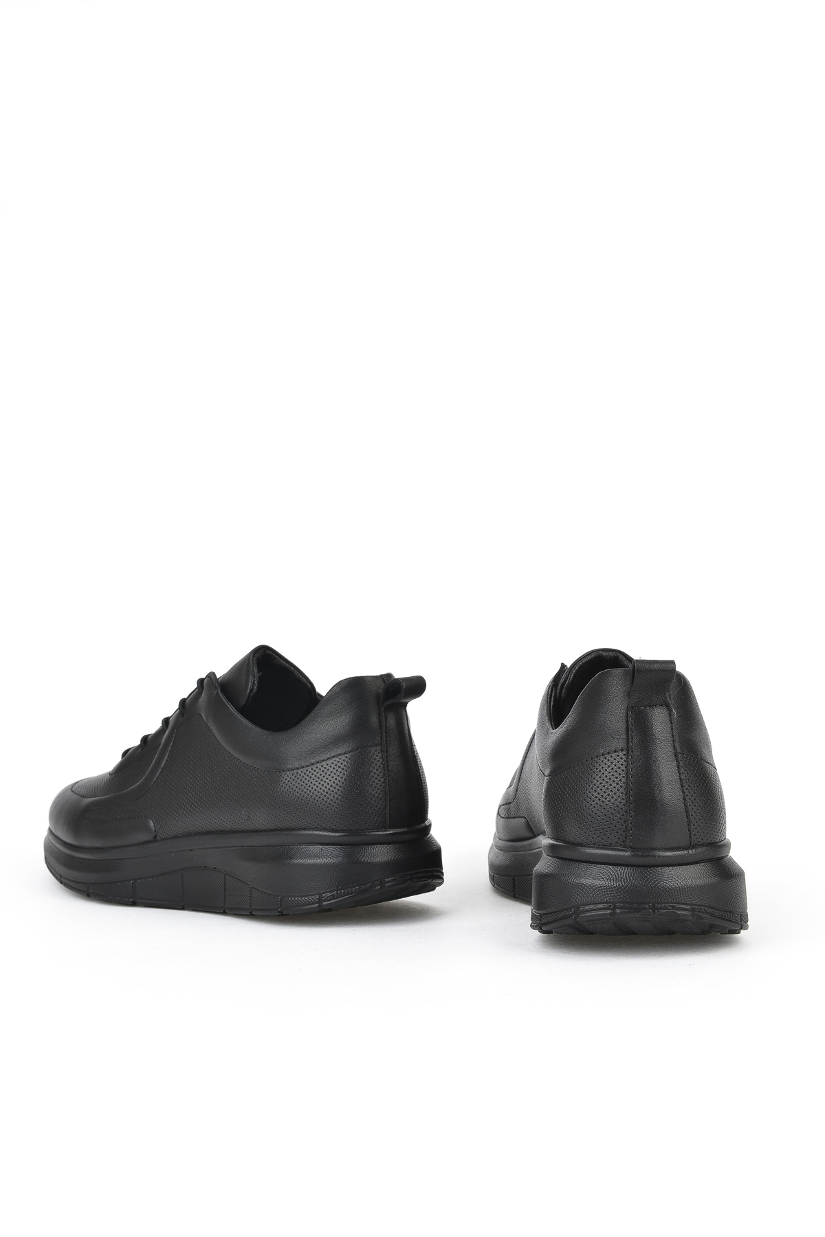 Erkek Hakiki Deri Konfor Ayakkabı 151123Z3659 Siyah - Görsel 4
