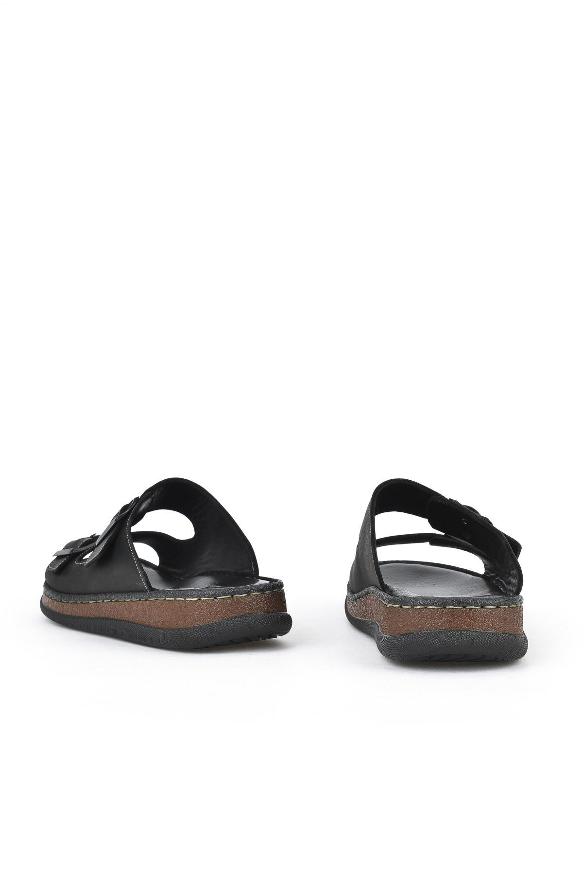 Erkek Hakiki Deri Terlik 1511045ZS1 Siyah - Görsel 4