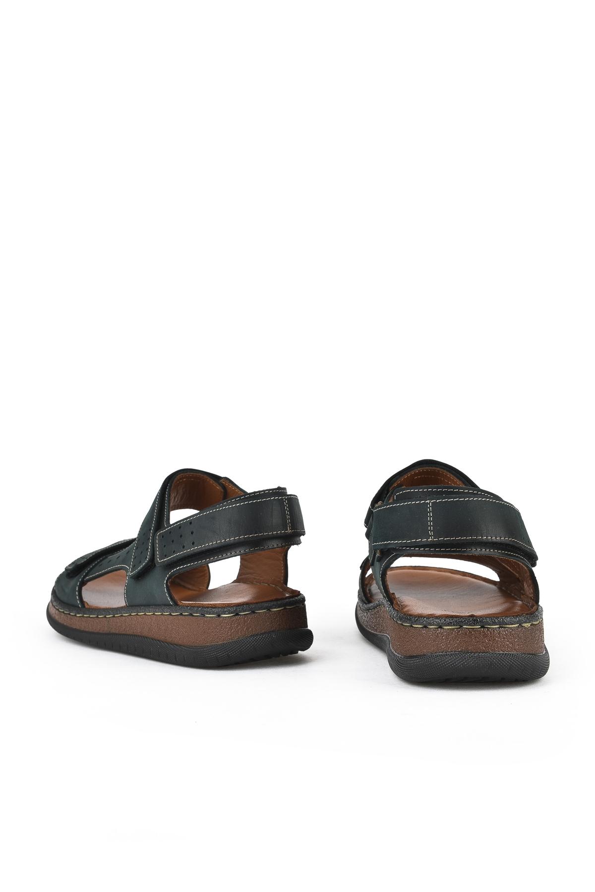 Erkek Hakiki Deri Sandalet 1511045ZS6 Yeşil - Görsel 4