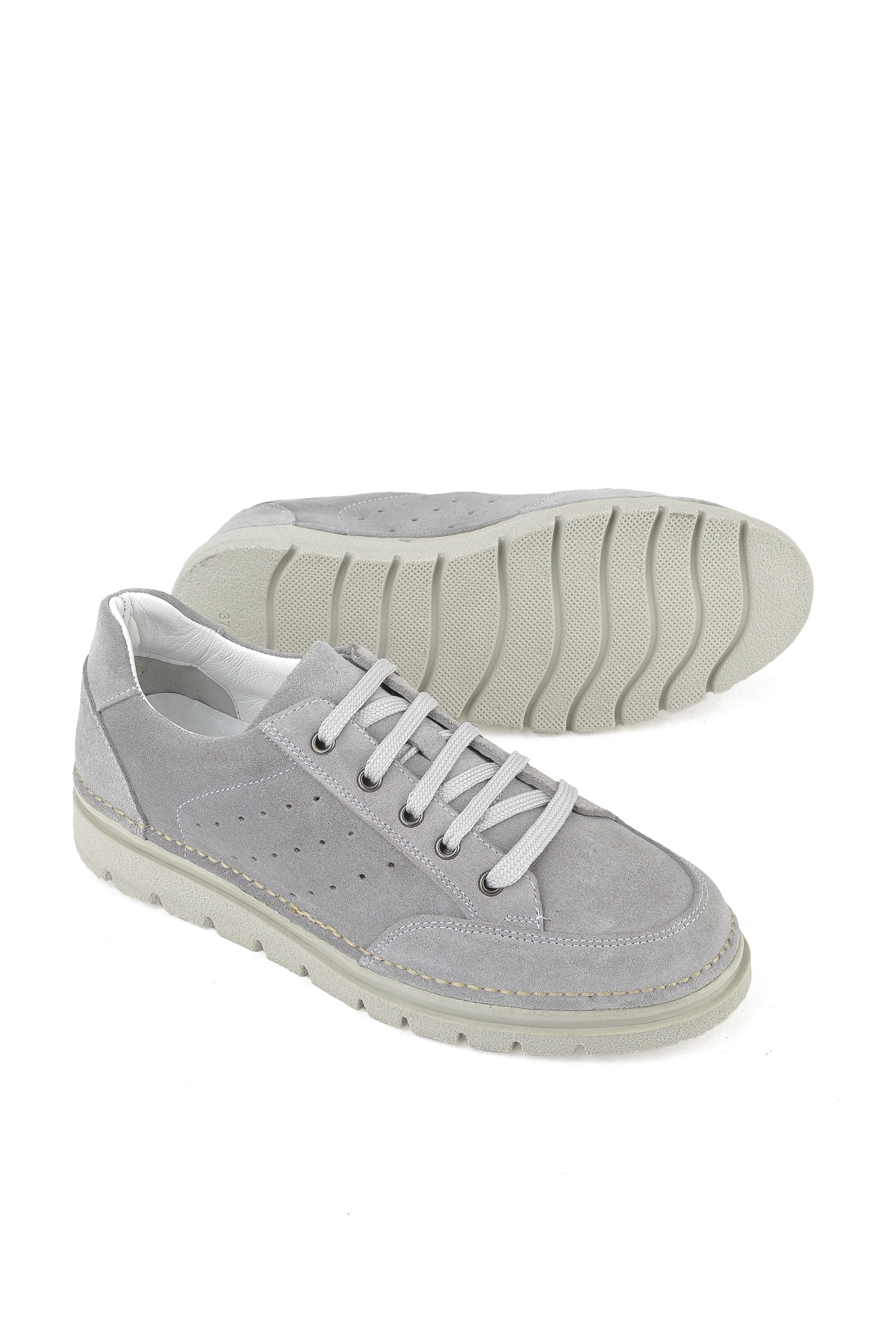 Kadın Hakiki Deri Sneaker 1511035Z62032 Gri - Görsel 5