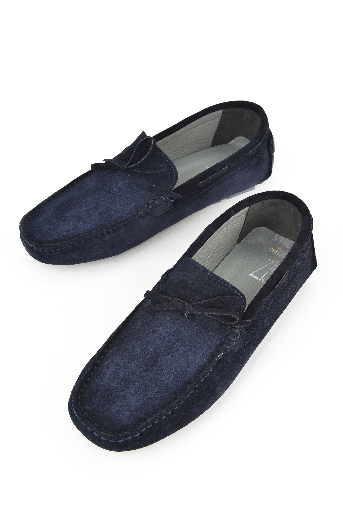 Erkek Hakiki Deri Ayakkabı 151986Z42742 Lacivert - Görsel 6