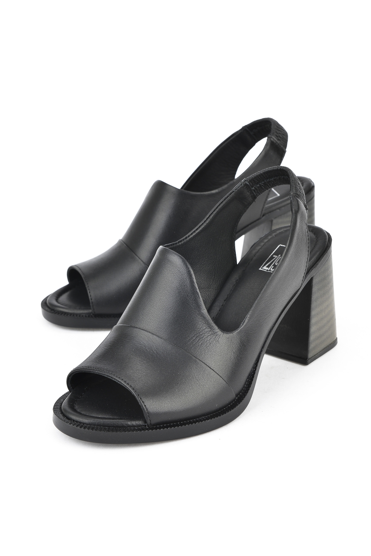 Kadın Hakiki Deri Topuklu Sandalet 151992Z54004 Siyah - Görsel 6