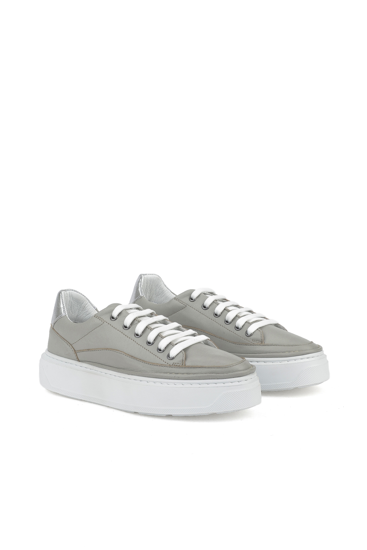 Kadın Hakiki Deri Sneaker 1511035Z6200 Açık Gri - Görsel 3