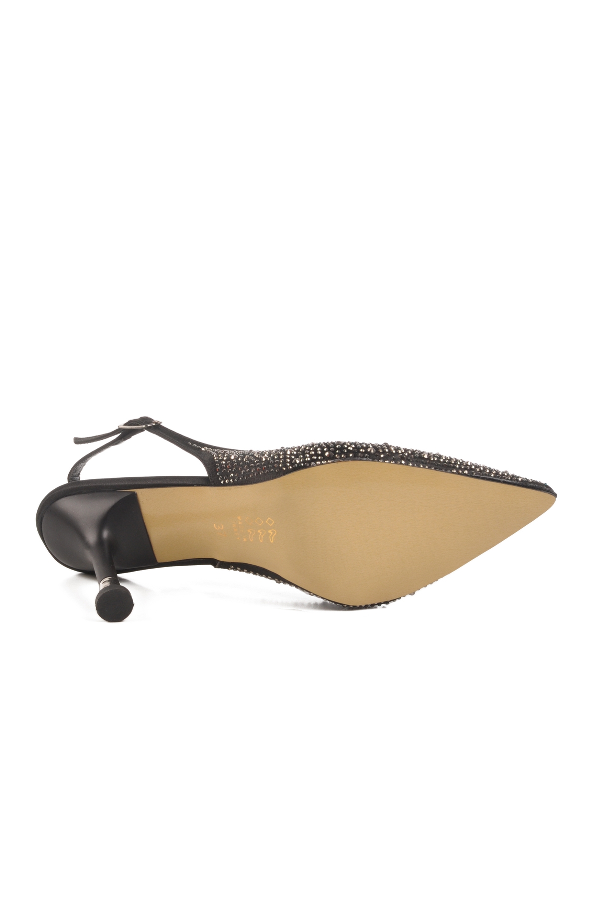 Siyah Taş İşlemeli Kadın Abiye Ayakkabı Florin T-101 Z - Görsel 6