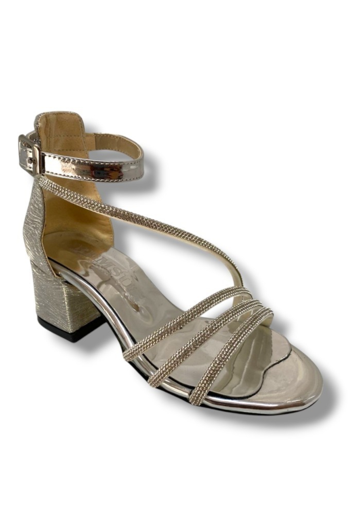 9001-25 Simli 3 Şerit Taşlı Kız Çocuk Sandalet 31-36 - Görsel 2