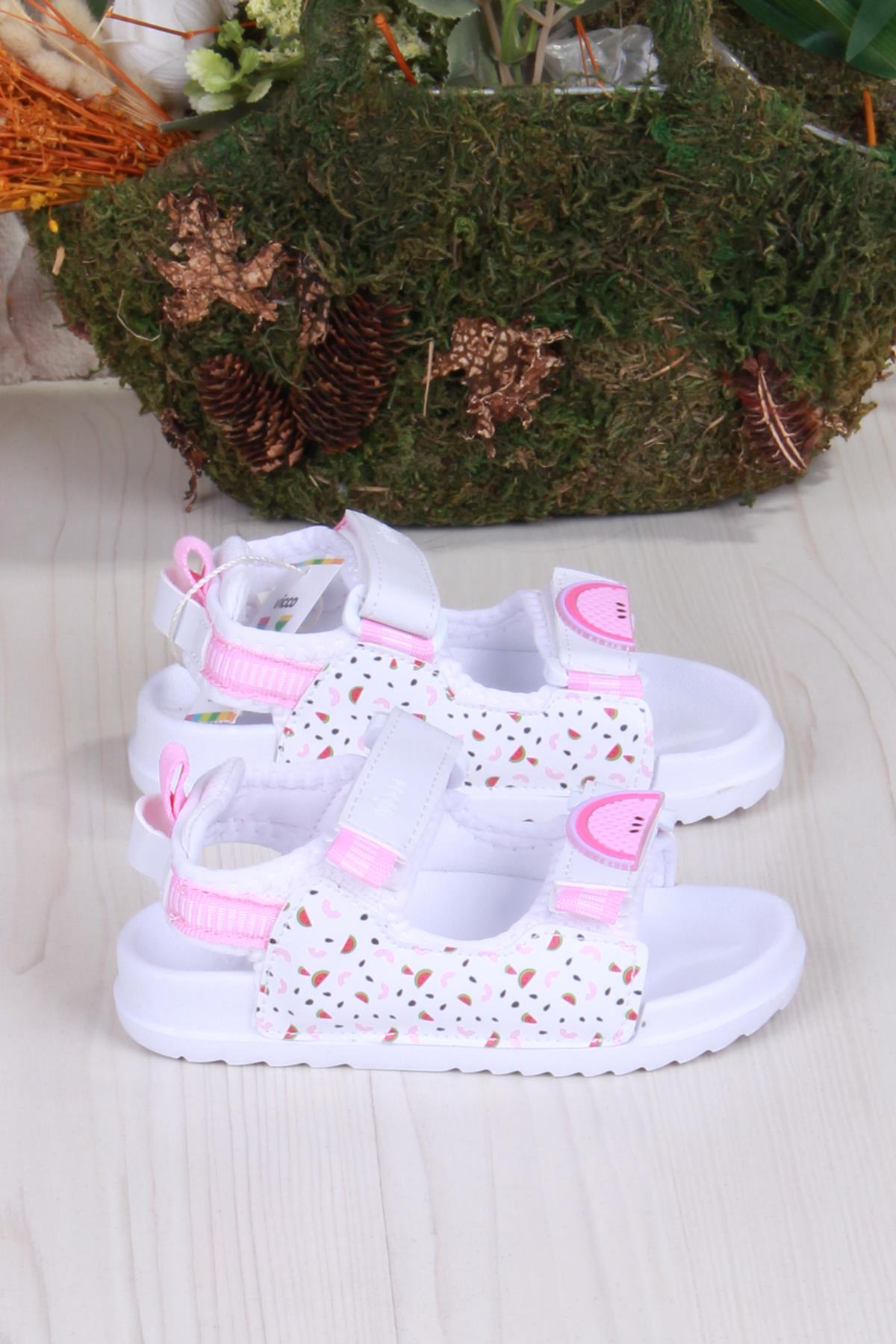 332.B25Y.251 Beyaz İnkago Anatomik Kız Çocuk Sandalet - Görsel 3
