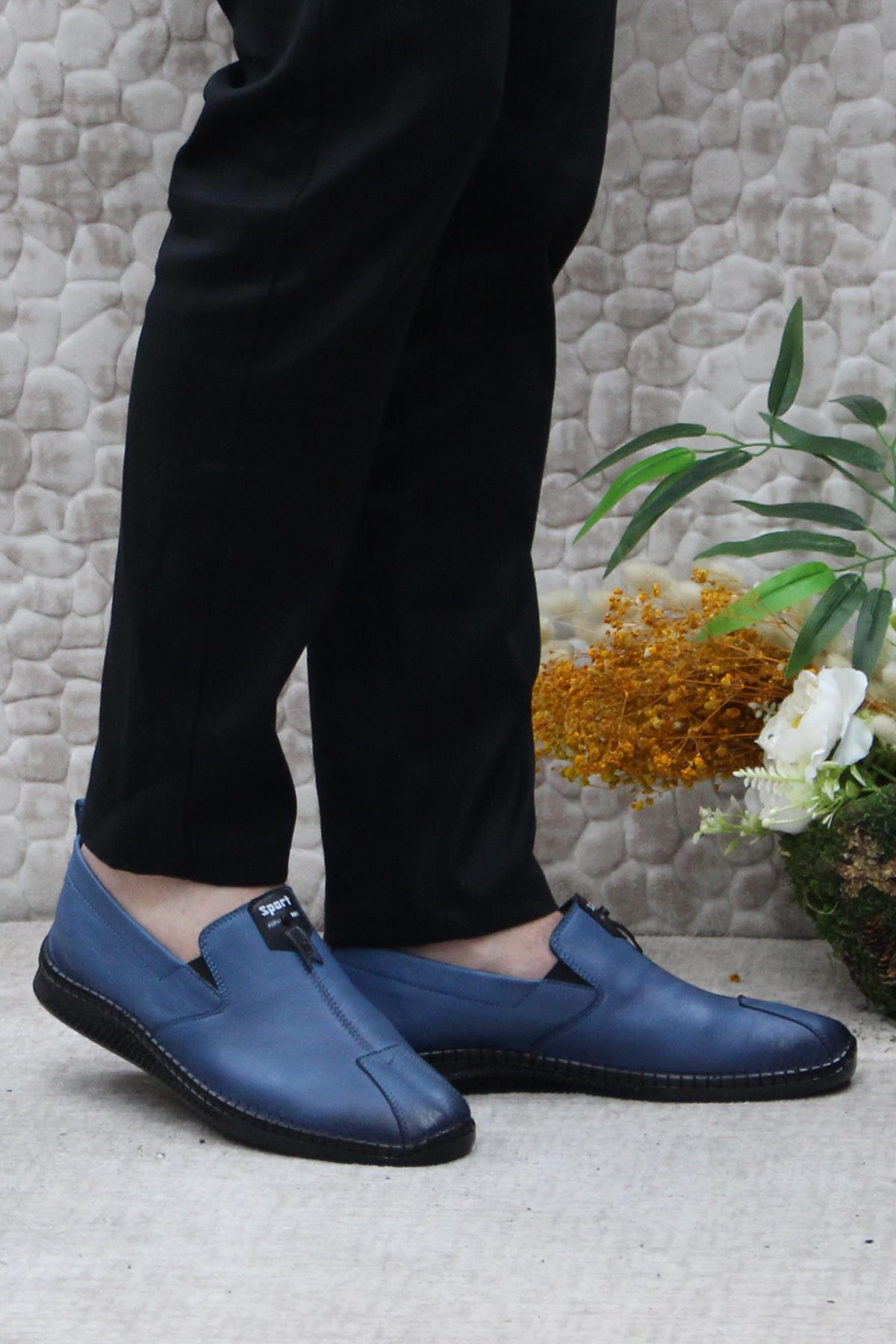 42060 Bordolli Çok Yumuşak İç Ve Dış Hakiki Deri Erkek Ayakkabı - Görsel 2