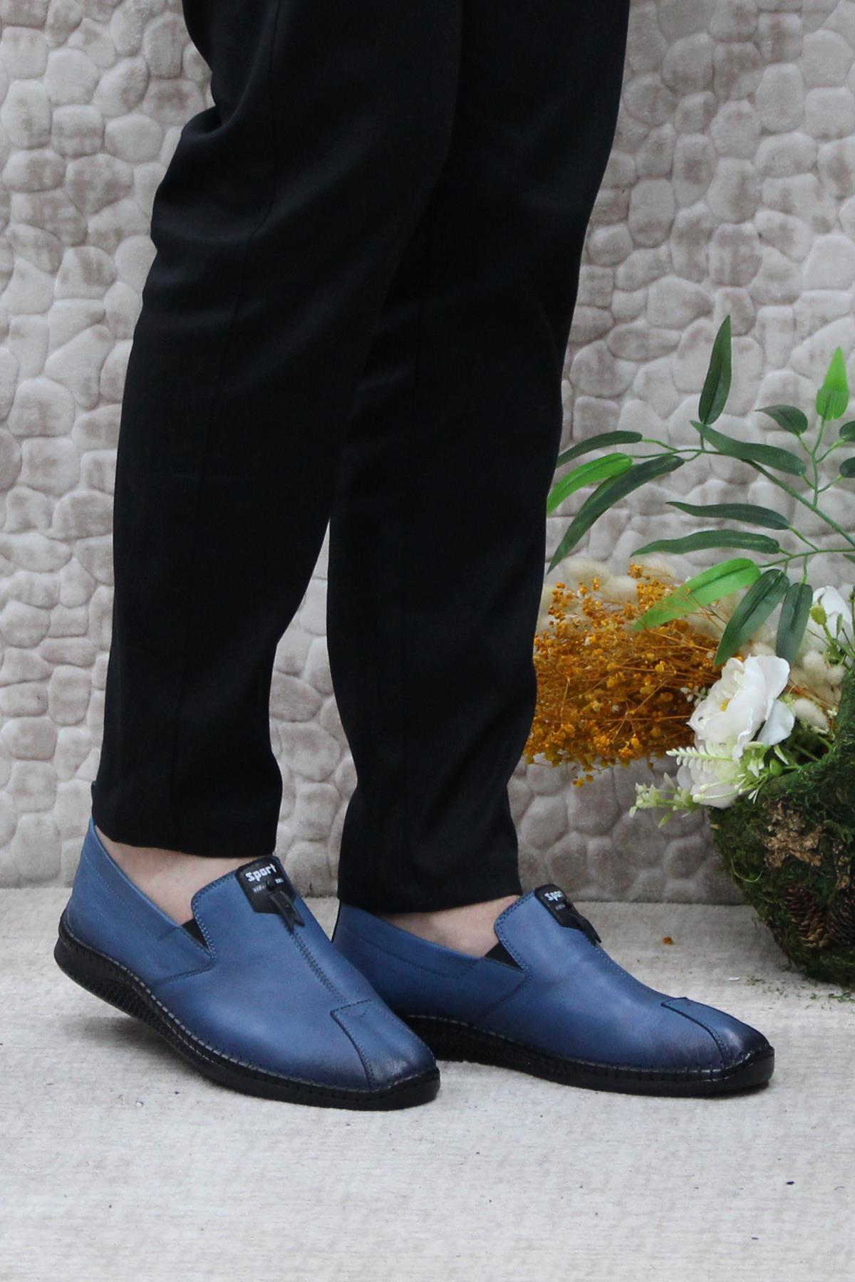 42060 Bordolli Çok Yumuşak İç Ve Dış Hakiki Deri Erkek Ayakkabı - Görsel 3