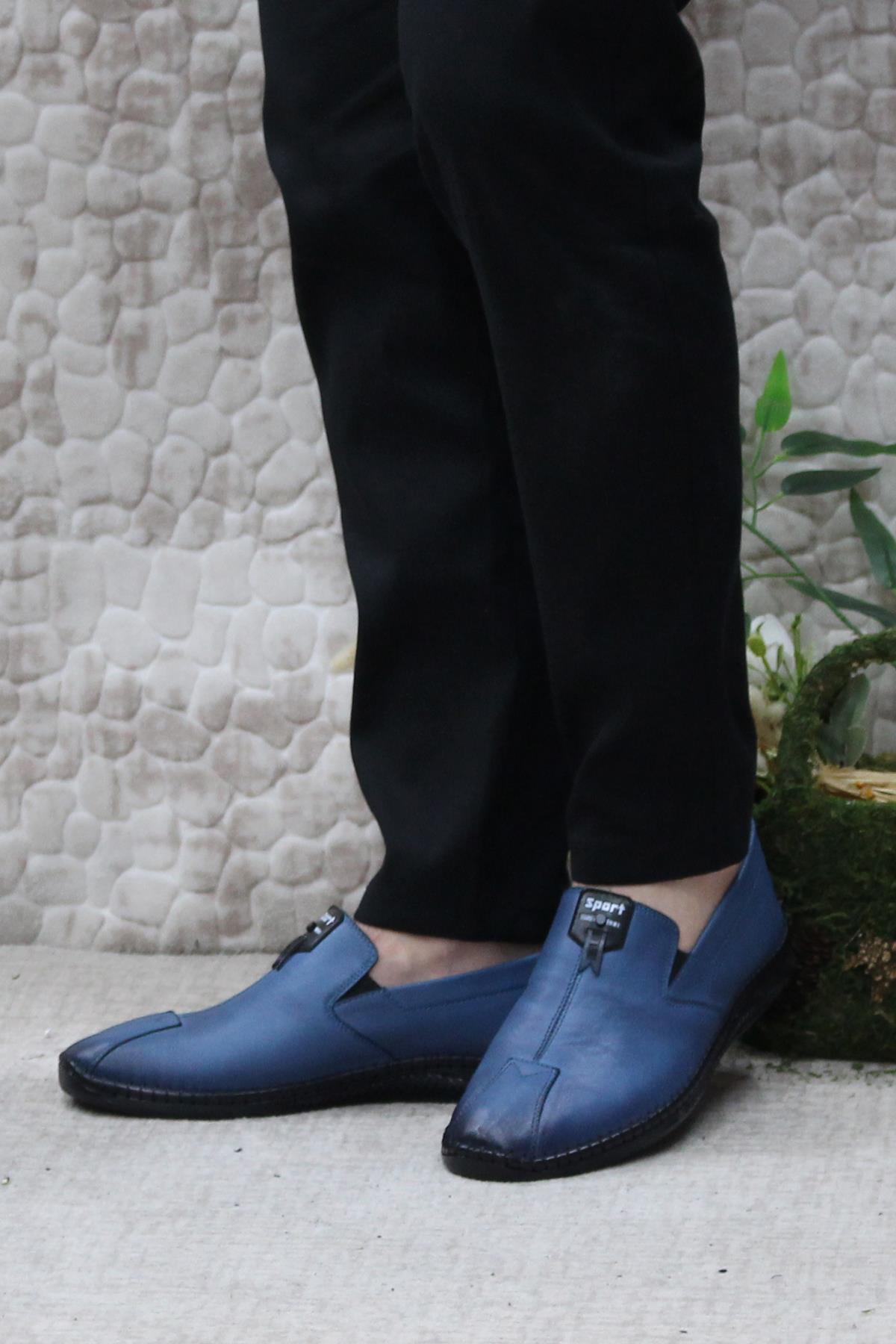 42060 Bordolli Çok Yumuşak İç Ve Dış Hakiki Deri Erkek Ayakkabı - Görsel 4