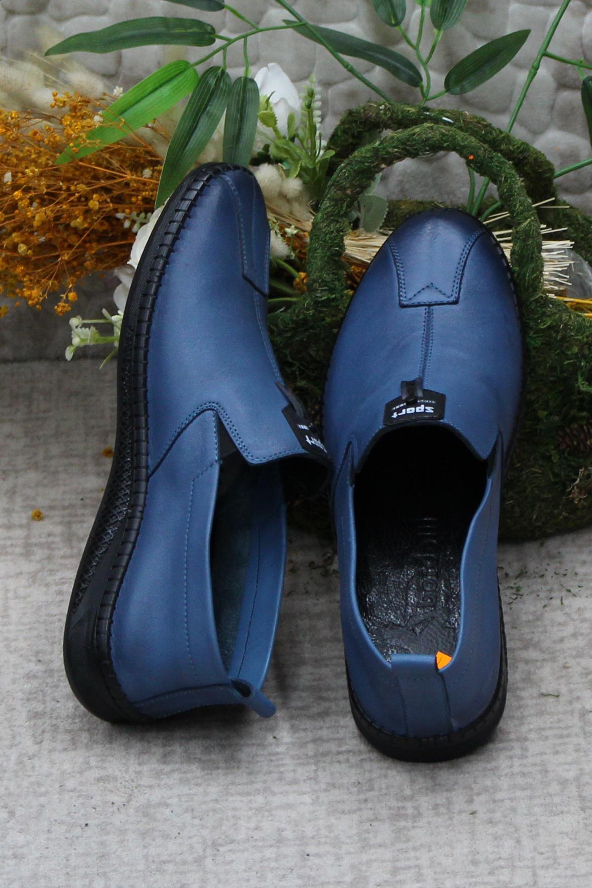 42060 Bordolli Çok Yumuşak İç Ve Dış Hakiki Deri Erkek Ayakkabı - Görsel 7