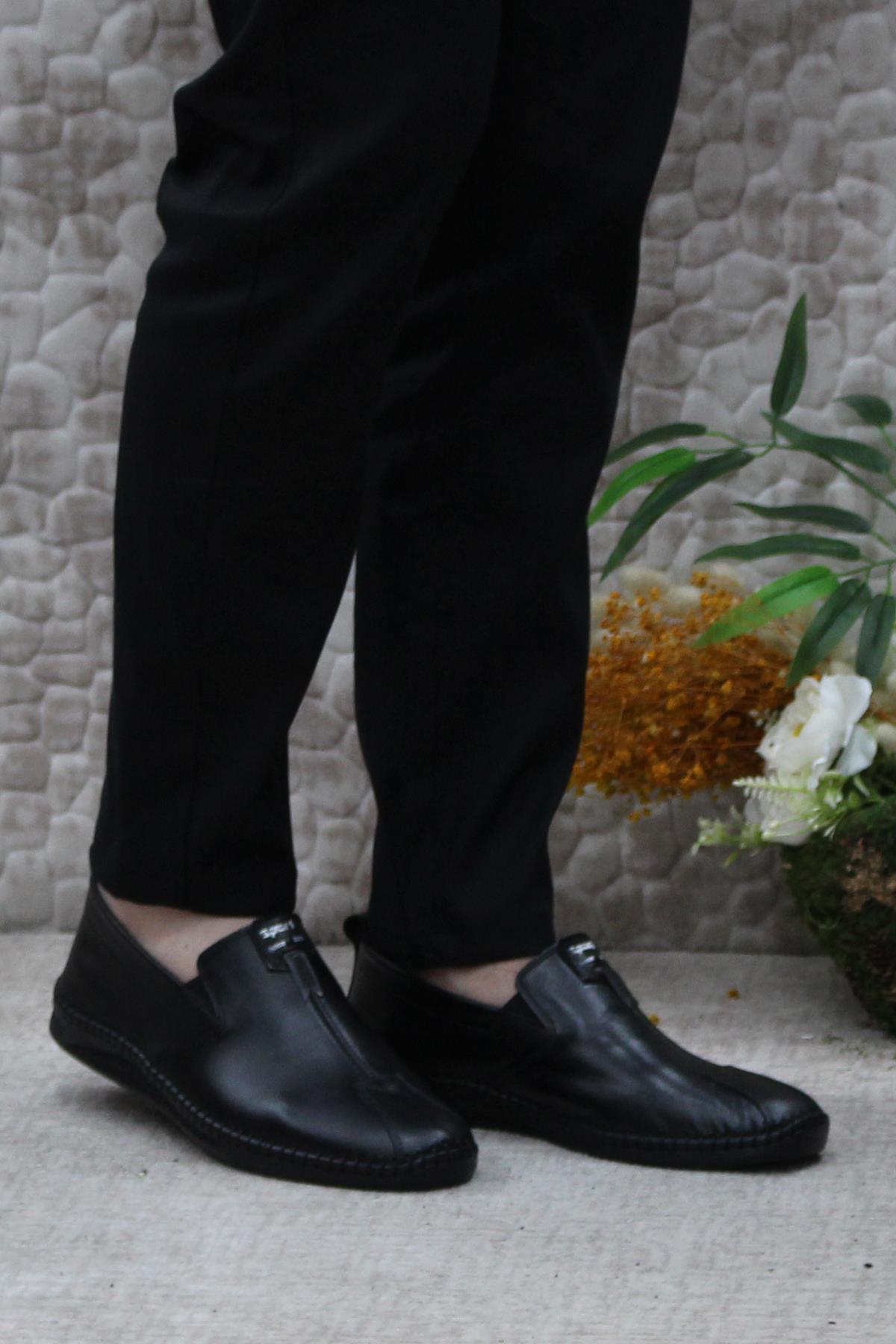 42060 Bordolli Çok Yumuşak İç Ve Dış Hakiki Deri Erkek Ayakkabı - Görsel 3