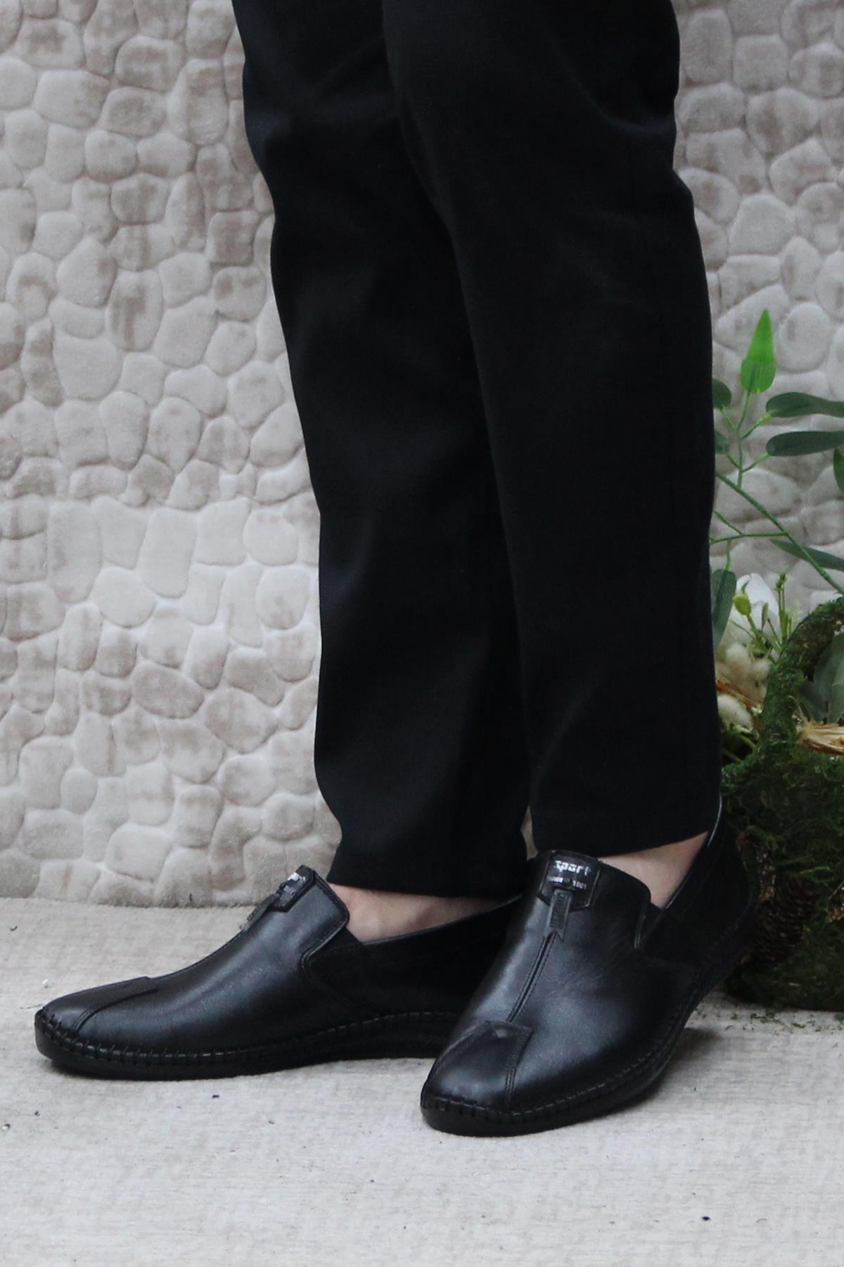 42060 Bordolli Çok Yumuşak İç Ve Dış Hakiki Deri Erkek Ayakkabı - Görsel 4