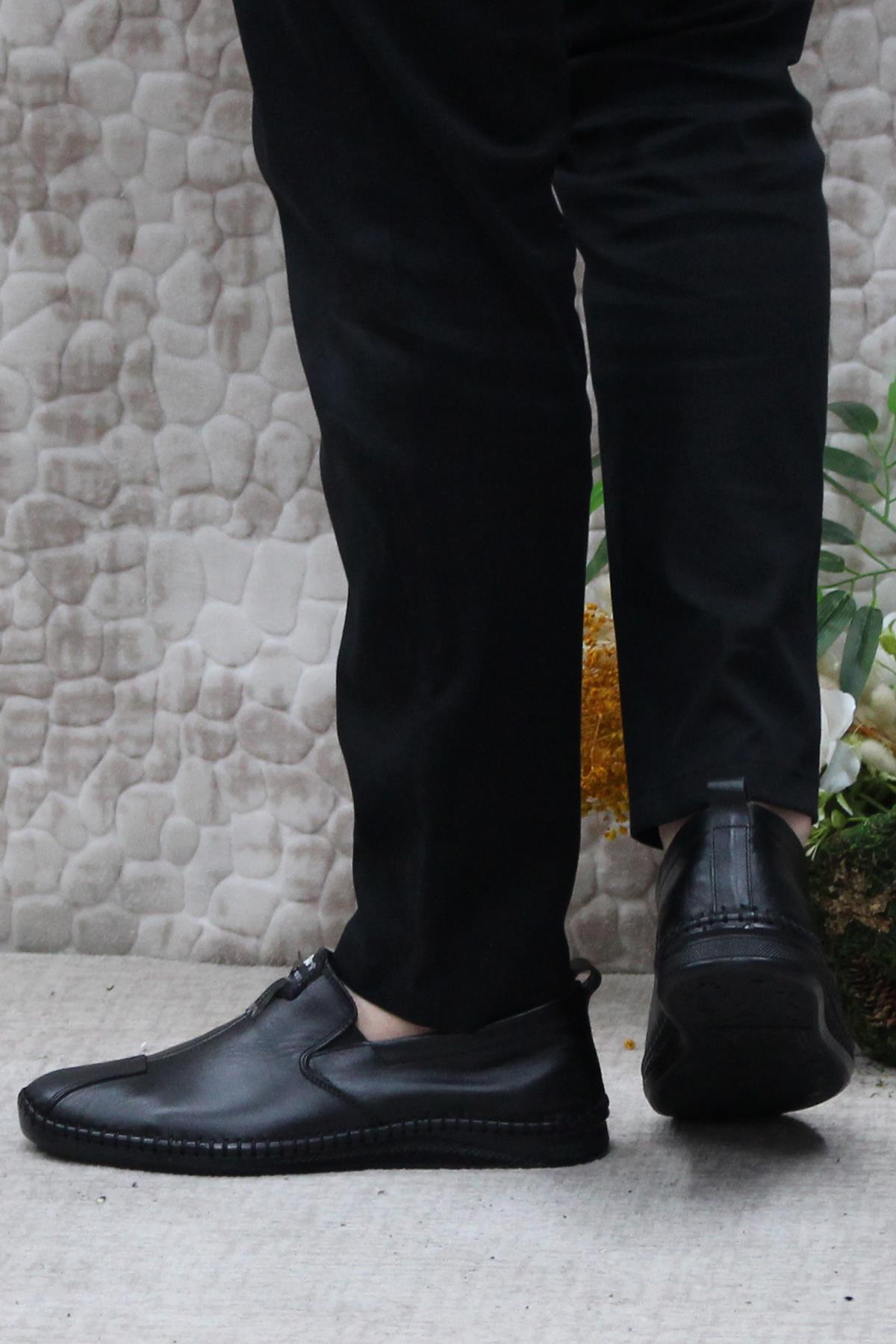 42060 Bordolli Çok Yumuşak İç Ve Dış Hakiki Deri Erkek Ayakkabı - Görsel 5