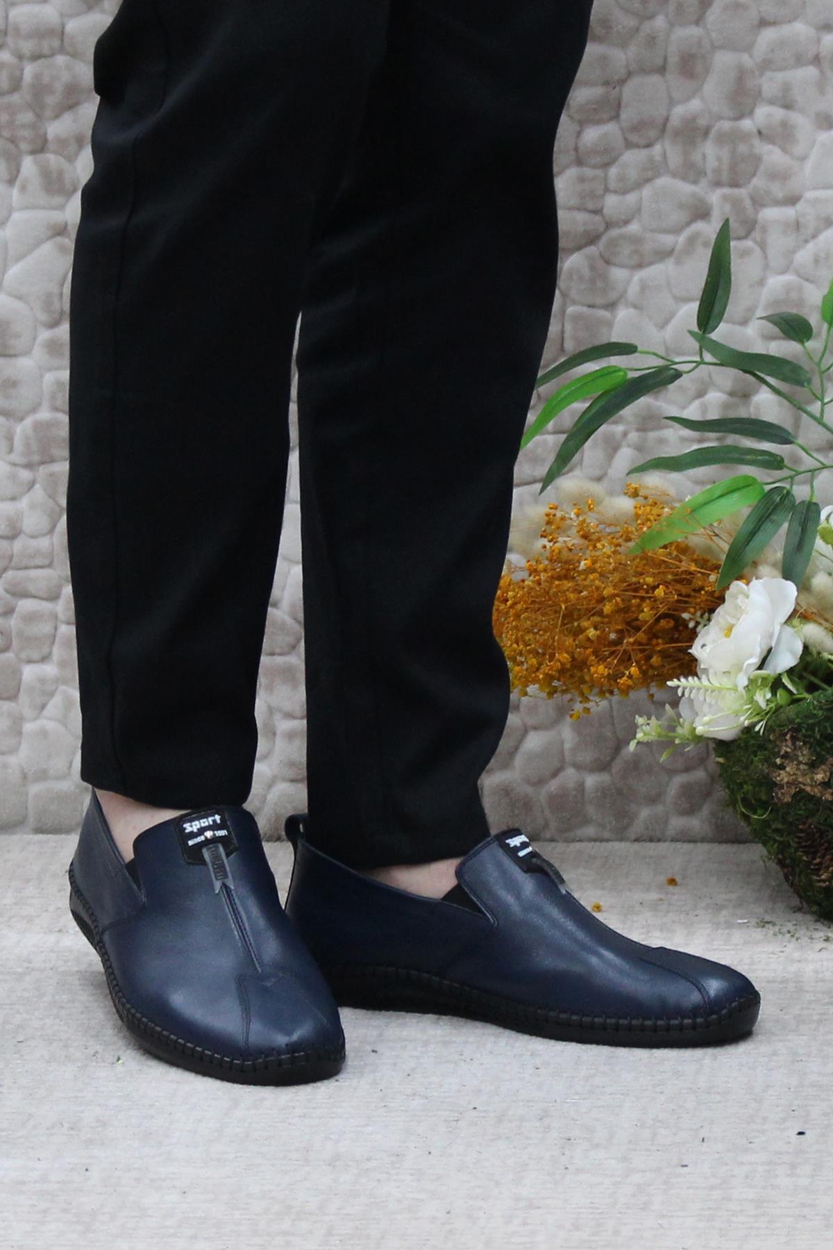 42060 Bordolli Çok Yumuşak İç Ve Dış Hakiki Deri Erkek Ayakkabı - Görsel 3