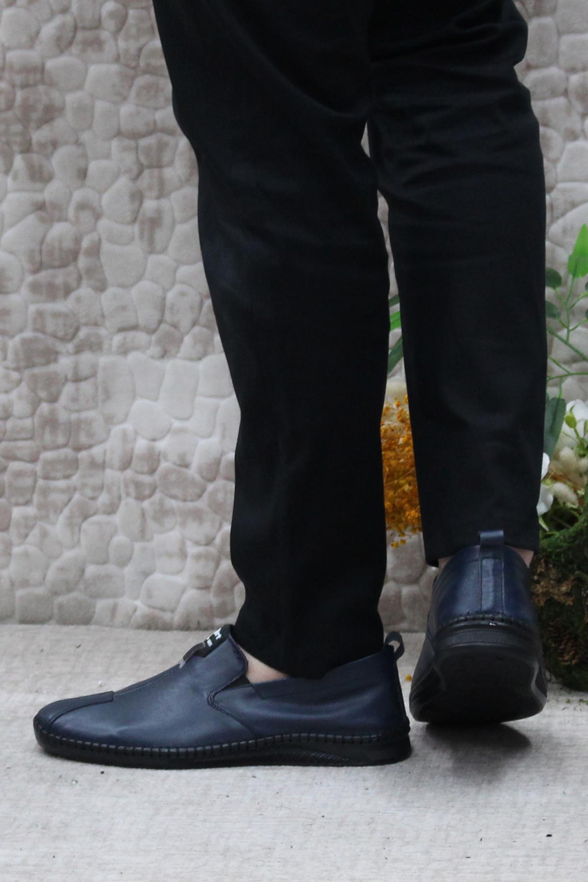 42060 Bordolli Çok Yumuşak İç Ve Dış Hakiki Deri Erkek Ayakkabı - Görsel 5