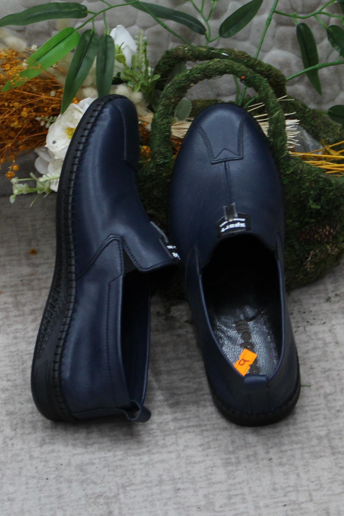 42060 Bordolli Çok Yumuşak İç Ve Dış Hakiki Deri Erkek Ayakkabı - Görsel 7