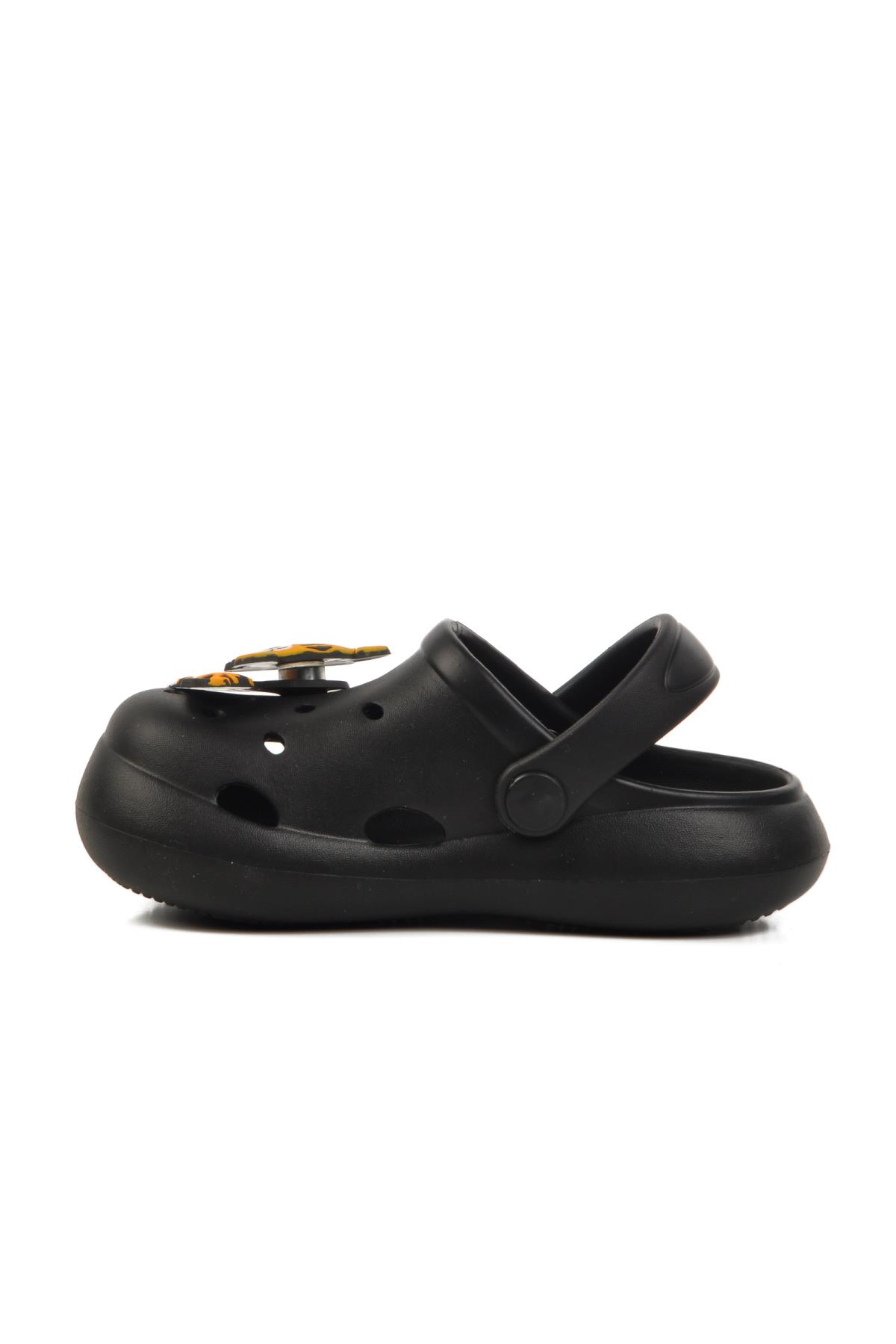 Siyah Çocuk Sabo Terlik Yumurcak P - Görsel 3