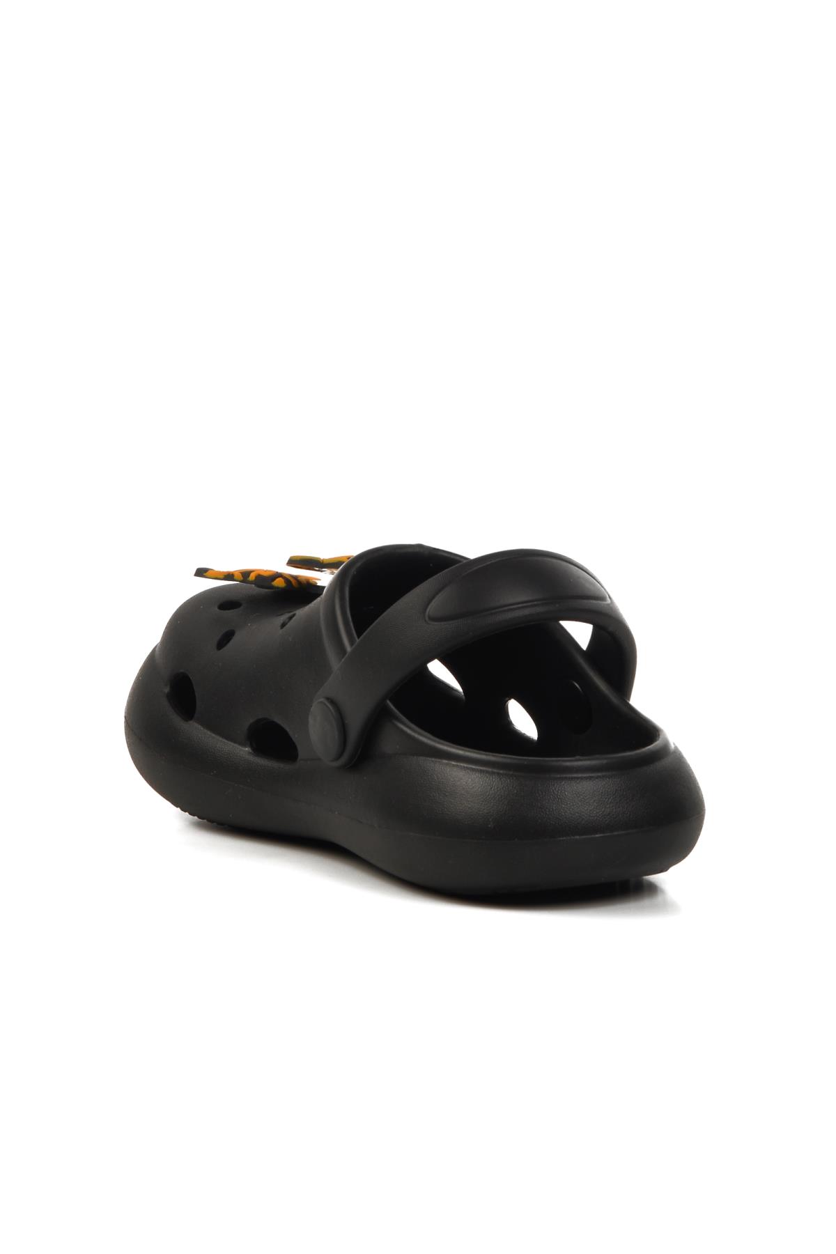 Siyah Çocuk Sabo Terlik Yumurcak P - Görsel 5
