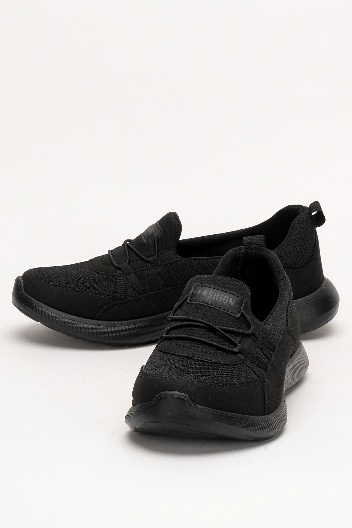 Kadın Spor Sneaker Babet Esnek, Yumuşak, Hafif, Günlük Ayakkabı Siyah - Görsel 5