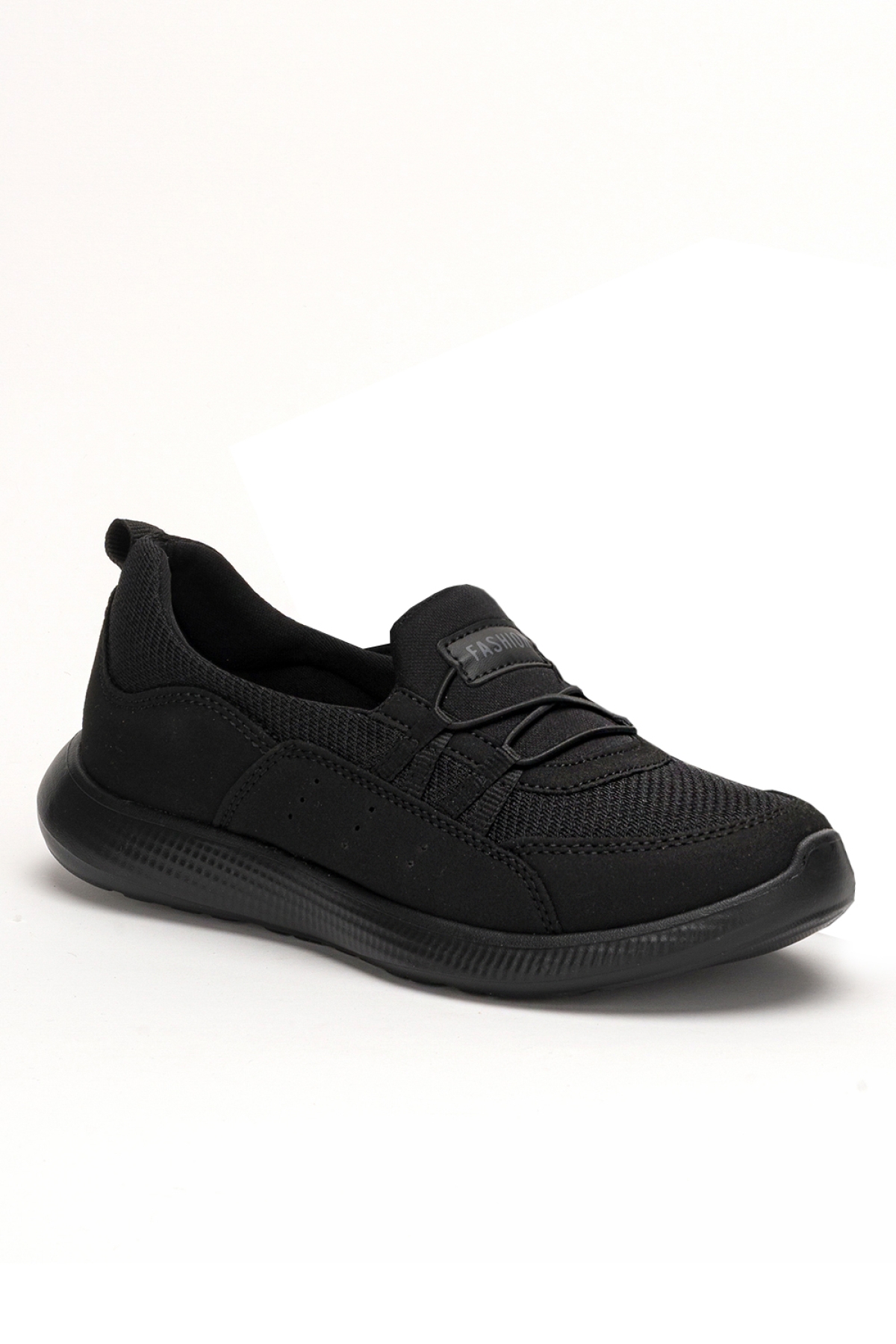 Kadın Spor Sneaker Babet Esnek, Yumuşak, Hafif, Günlük Ayakkabı Siyah - Görsel 6