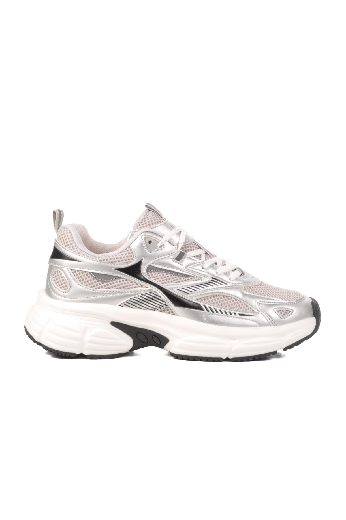 GS-251-530 Hafif Esnek Gümüş Spor Ayakkabı - Görsel 2