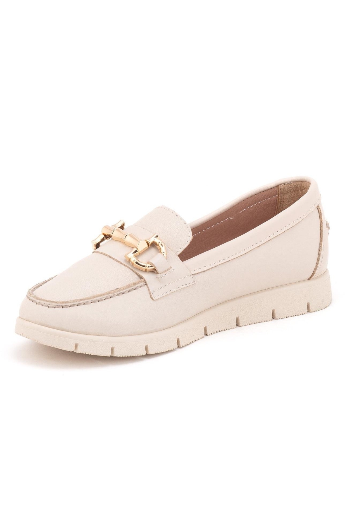 Agev Hakiki Deri Ortopedik Kadın Casual Babet Ayakkabı - Görsel 7