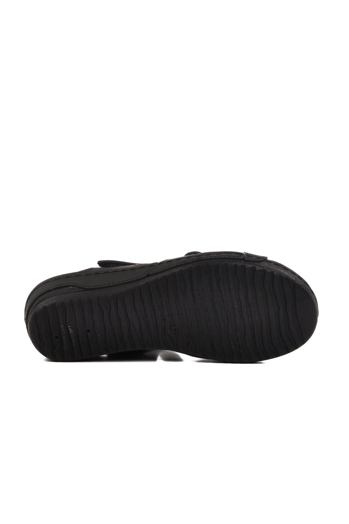 Siyah Kadın Dolgu Topuk Sandalet 02-380 Z - Görsel 6