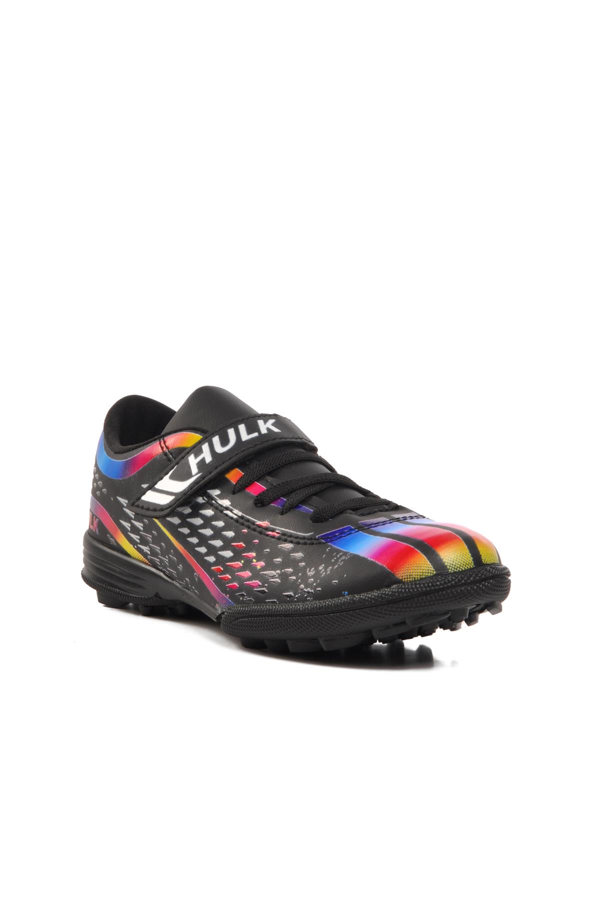 Hulk 129-F Siyah Çocuk Halı Saha Ayakkabısı - Görsel 2