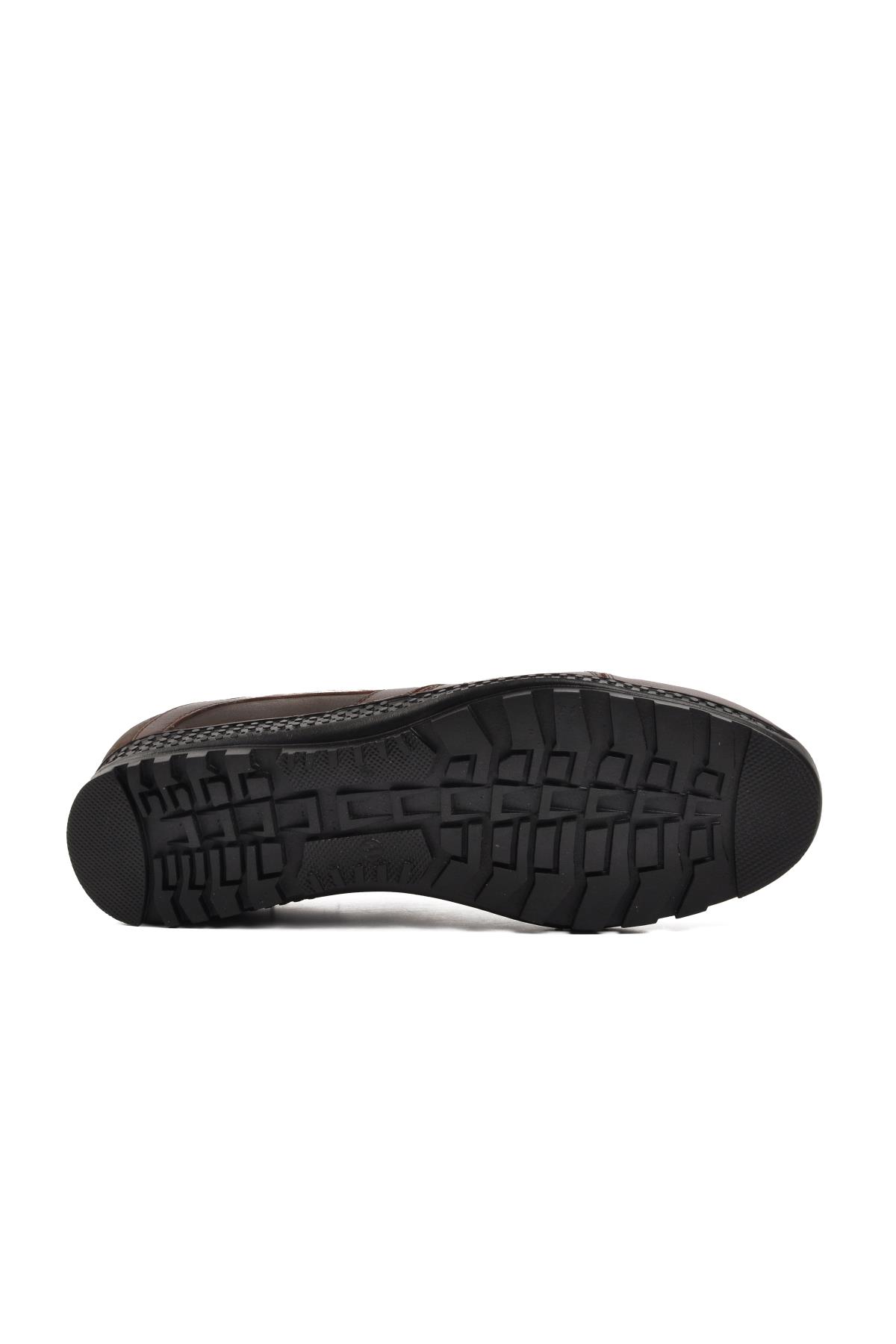 5856 Kahve Hakiki Deri Erkek Günlük Ayakkabı - Görsel 6