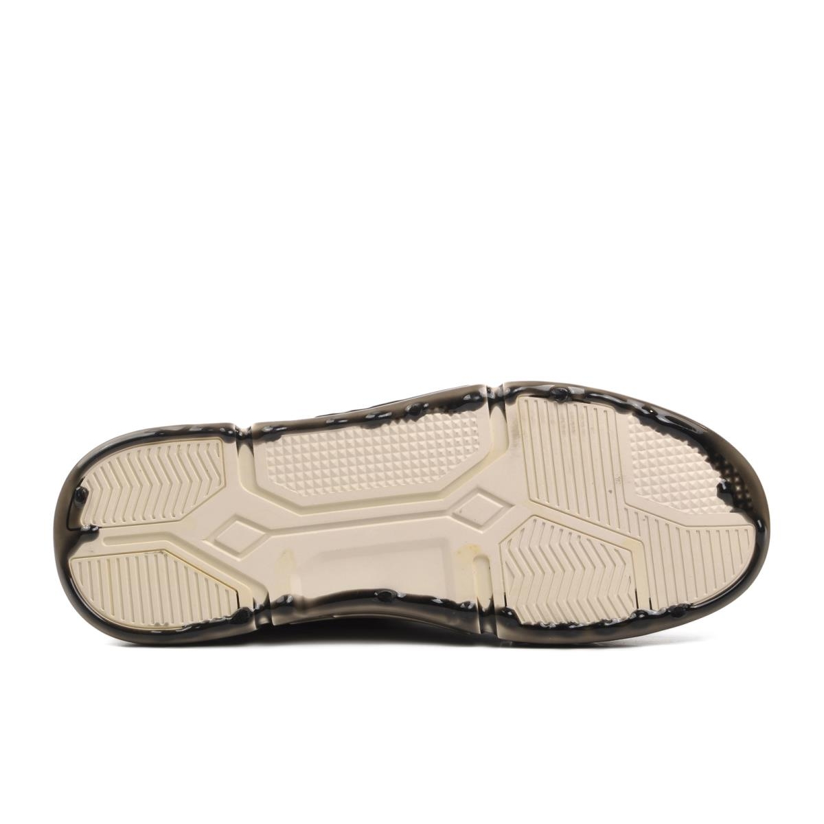 152-18220 Beyaz Hakiki Deri Erkek Hi Sneaker - Görsel 3