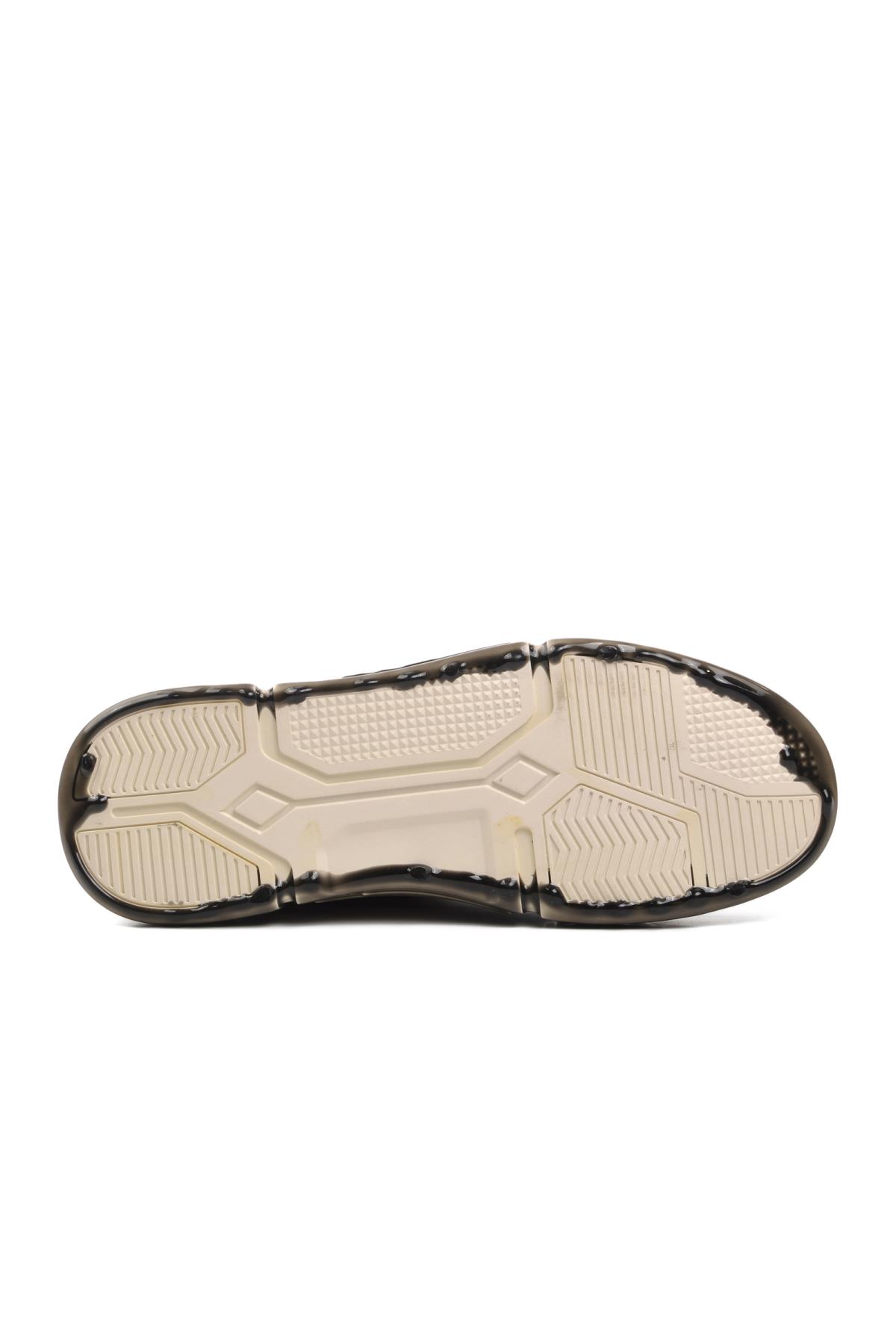 152-18220 Beyaz Hakiki Deri Erkek Hi Sneaker - Görsel 8