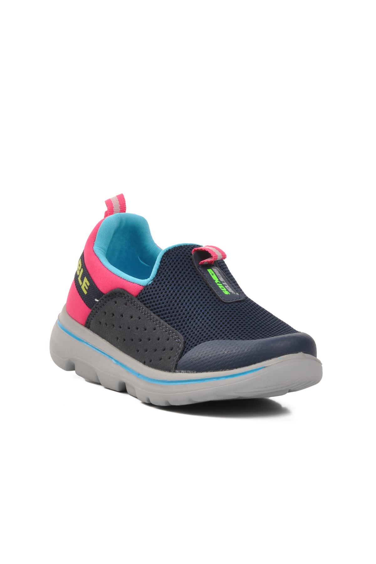 BST-B82-P Lacivert-Fuşya Çocuk Spor Ayakkabı - Görsel 2