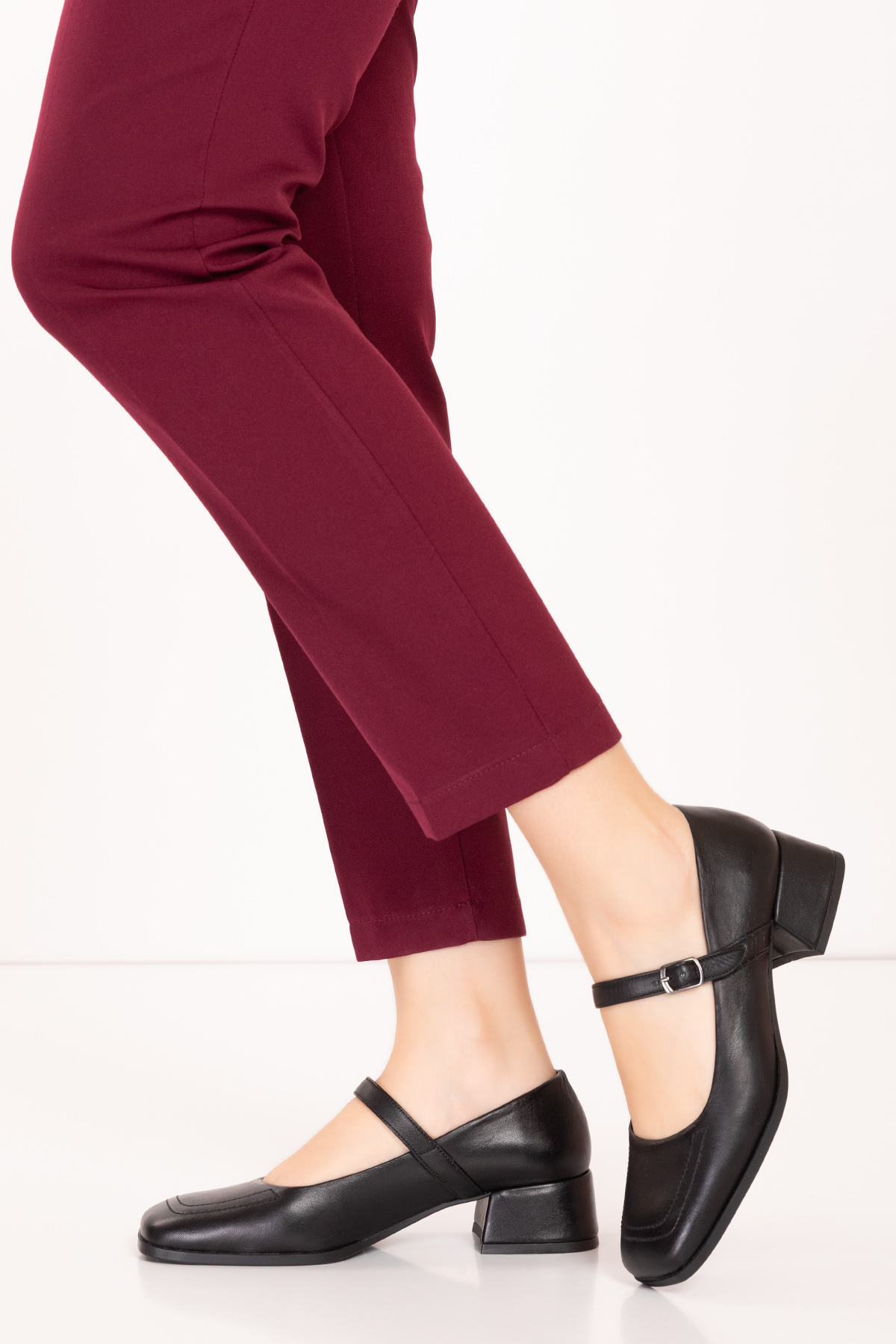 Gondol Kadın Hakiki Deri Tek Bantlı Topuklu Ayakkabı ss.416 - Görsel 8
