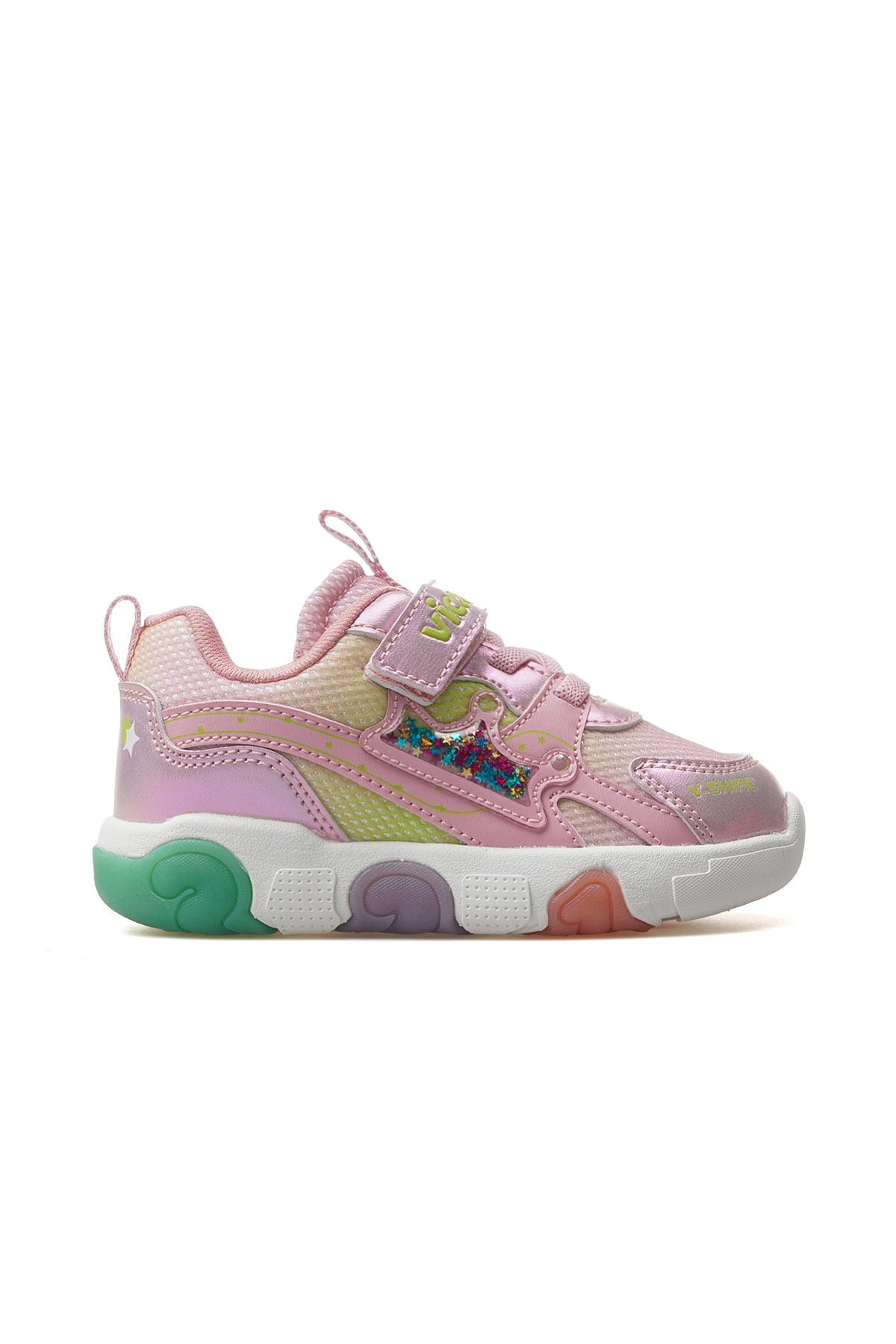 Queen Kız Çocuk Işıklı Hafif Sneaker Spor Ayakkabı 25y 346.180 Pk Pudra - Görsel 2