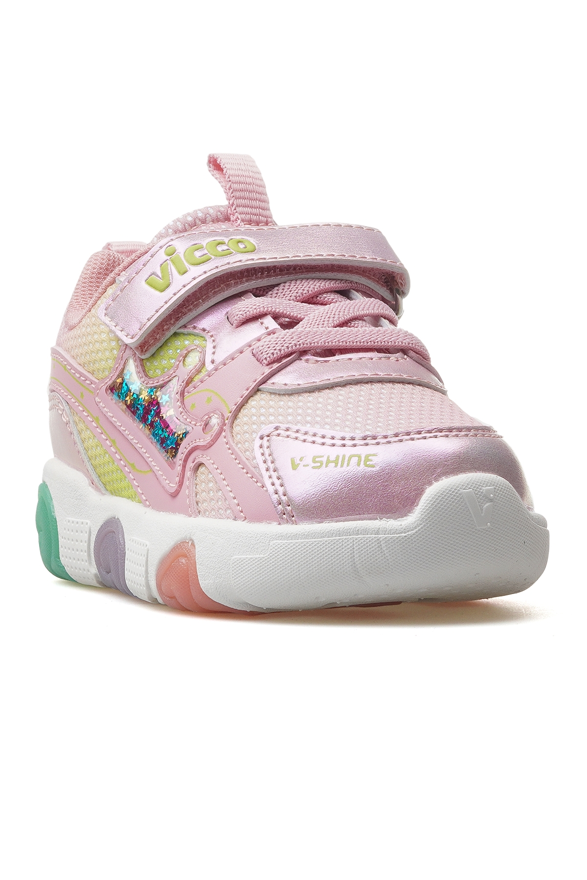 Queen Kız Çocuk Işıklı Hafif Sneaker Spor Ayakkabı 25y 346.180 Pk Pudra - Görsel 5