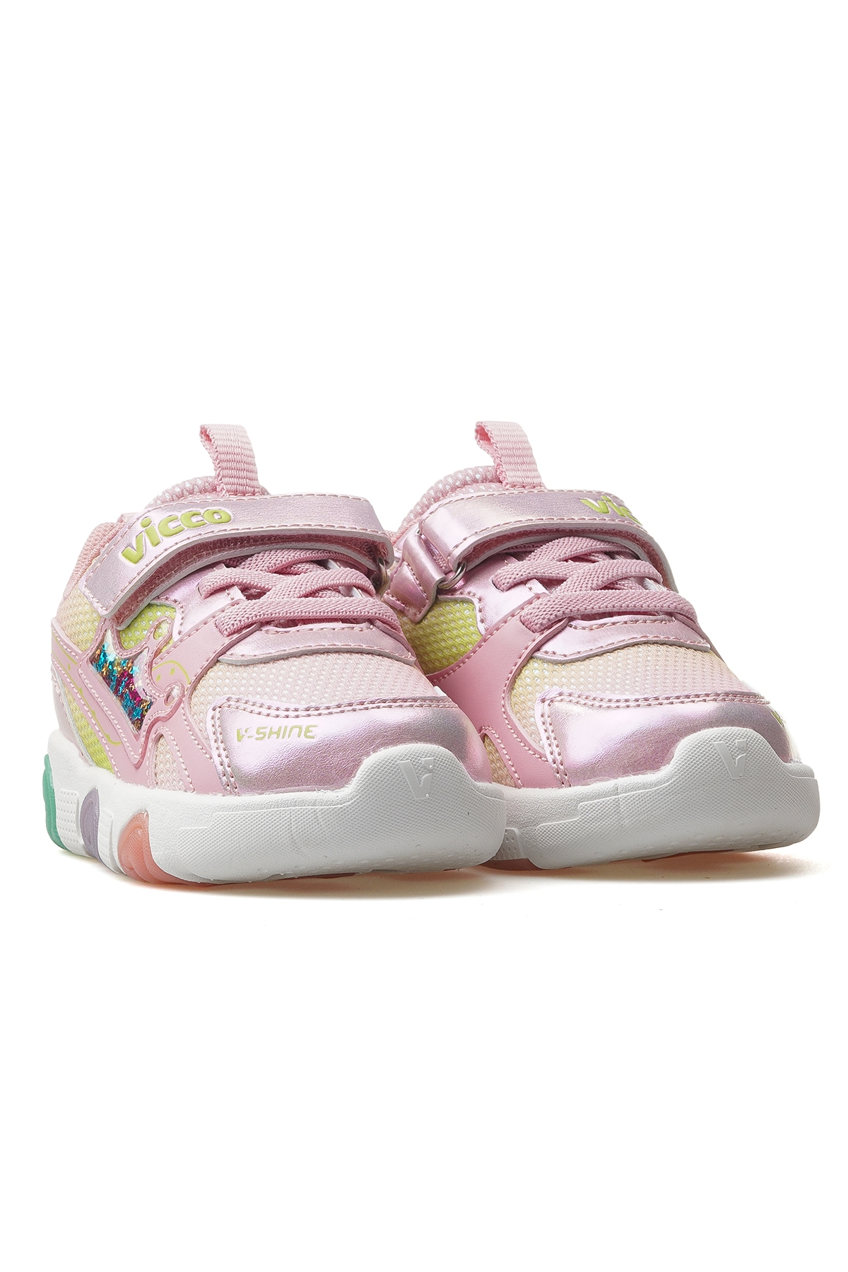 Queen Kız Çocuk Işıklı Hafif Sneaker Spor Ayakkabı 25y 346.180 Pk Pudra - Görsel 6