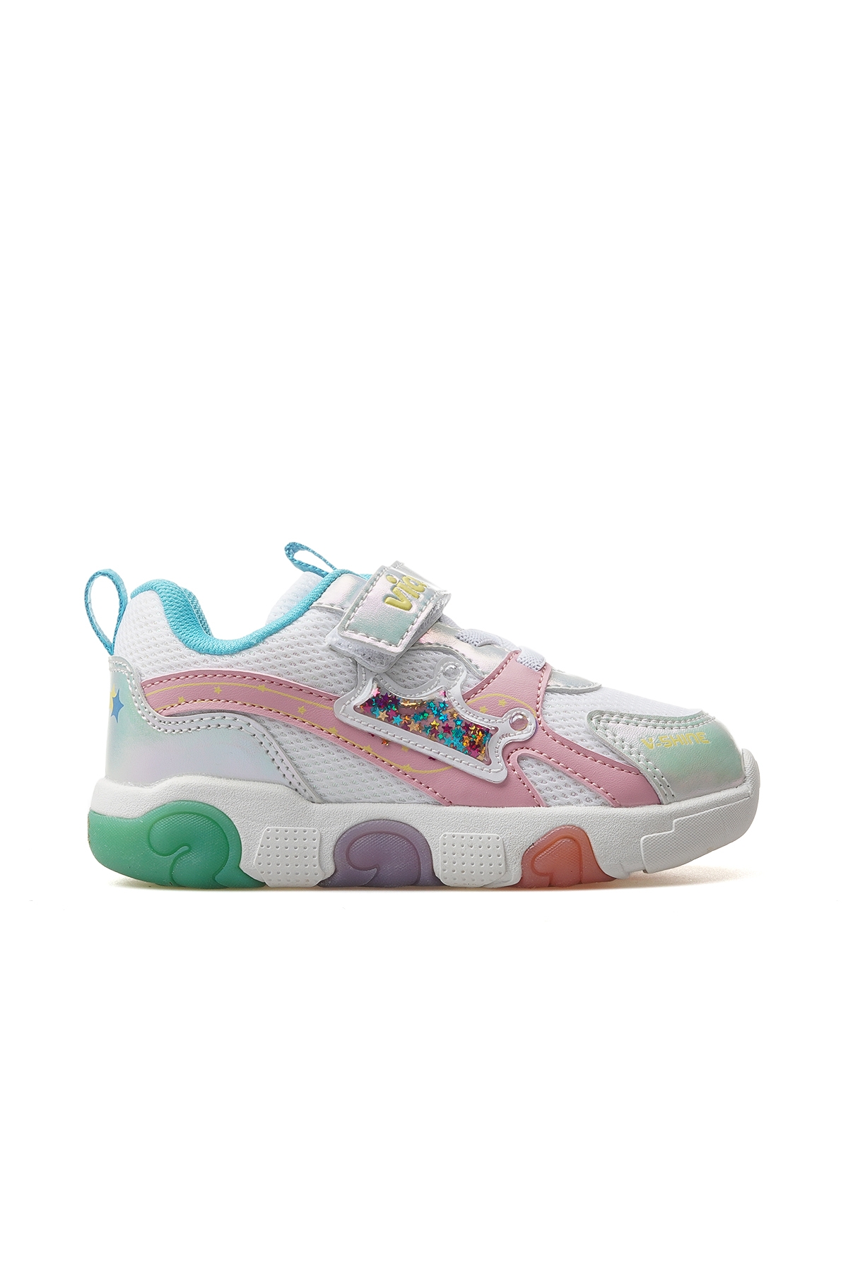 Queen Kız Çocuk Işıklı Hafif Sneaker Spor Ayakkabı 25y 346.180 Pk Beyaz - Görsel 2