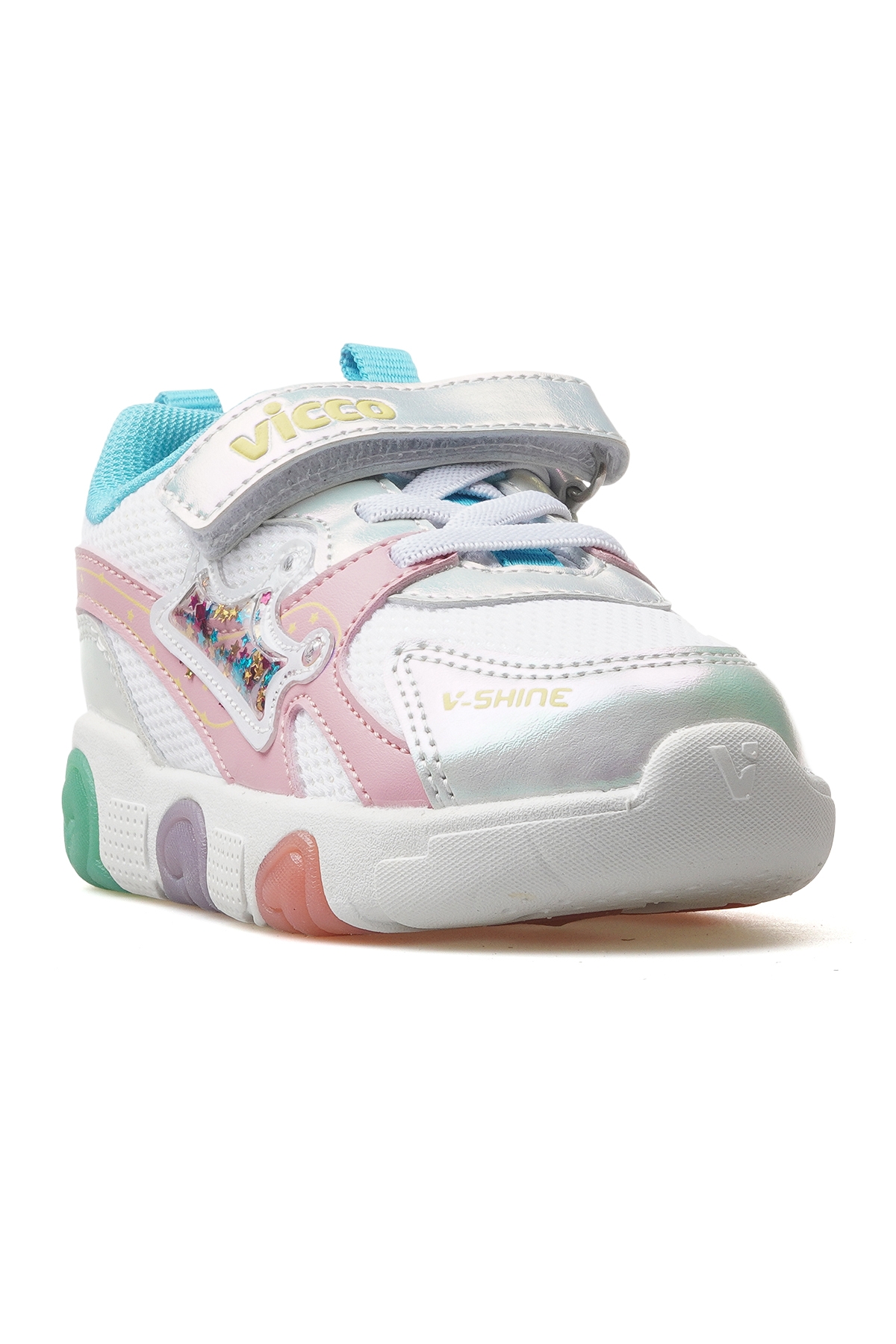 Queen Kız Çocuk Işıklı Hafif Sneaker Spor Ayakkabı 25y 346.180 Pk Beyaz - Görsel 5