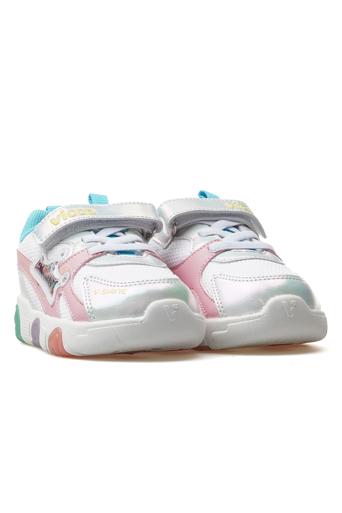 Queen Kız Çocuk Işıklı Hafif Sneaker Spor Ayakkabı 25y 346.180 Pk Beyaz - Görsel 6