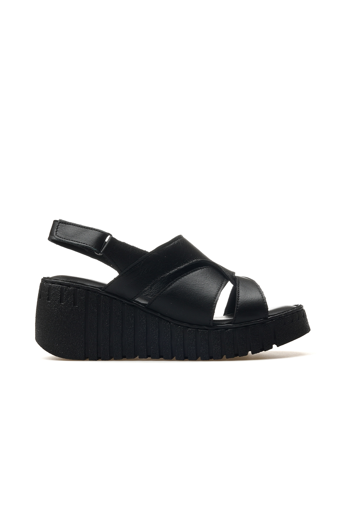 Kadın Hakiki Deri Günlük Sandalet 25y 25020264y Z Siyah - Görsel 2
