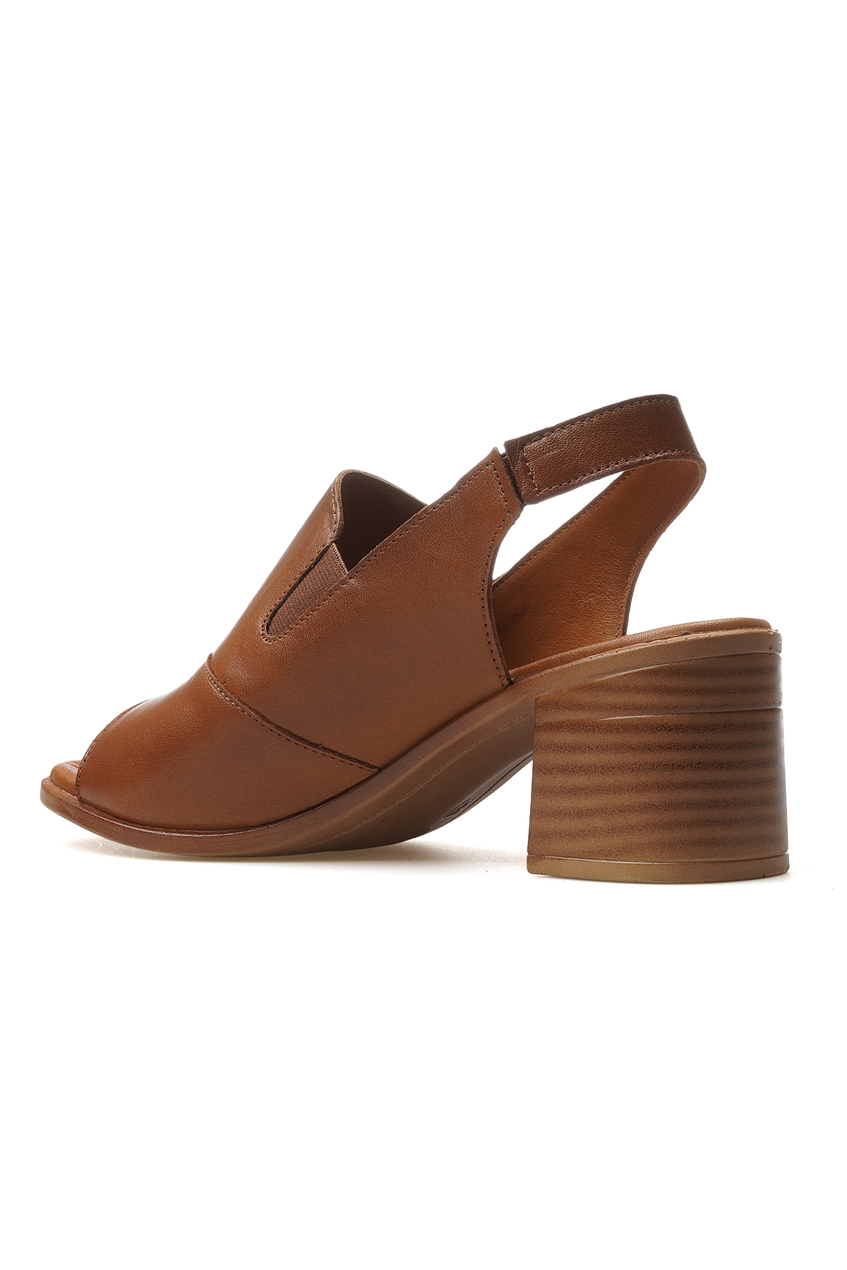 Kadın Hakiki Deri Topuklu Sandalet 25y 24381825y Z Taba - Görsel 4